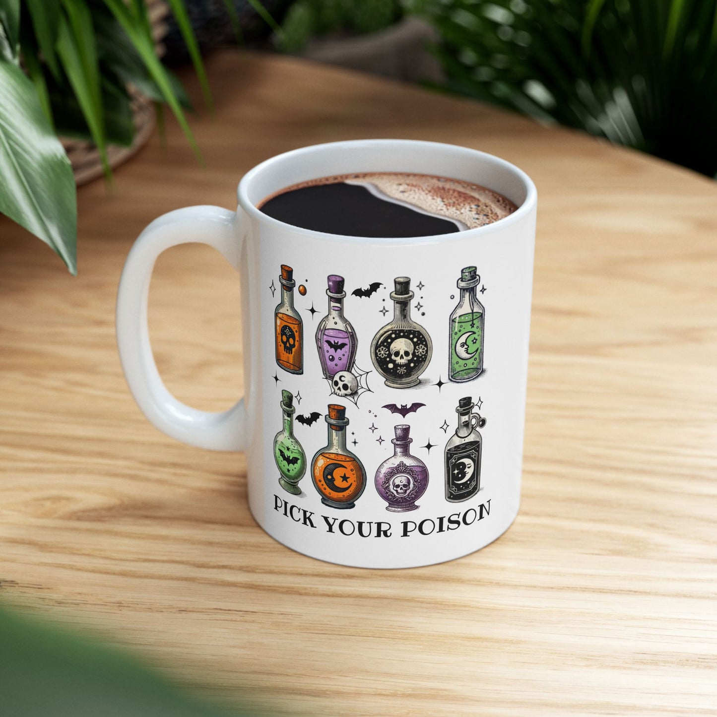 Potion-themed Ceramic Mug, Halloween Coffee Cup, Witchy Drinkware, Gift for Witch Lovers, Perfect for Spooky Season