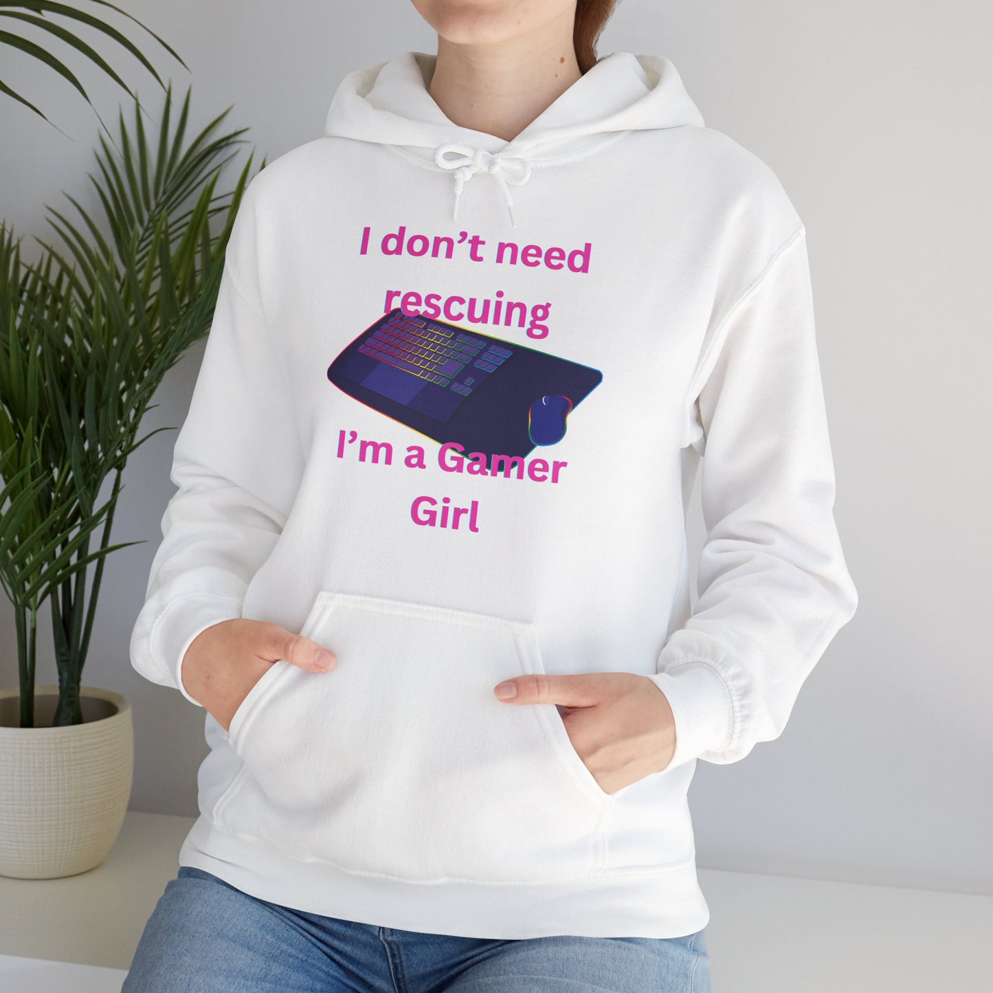 Gamer Girl Hoodie Pink Lettering