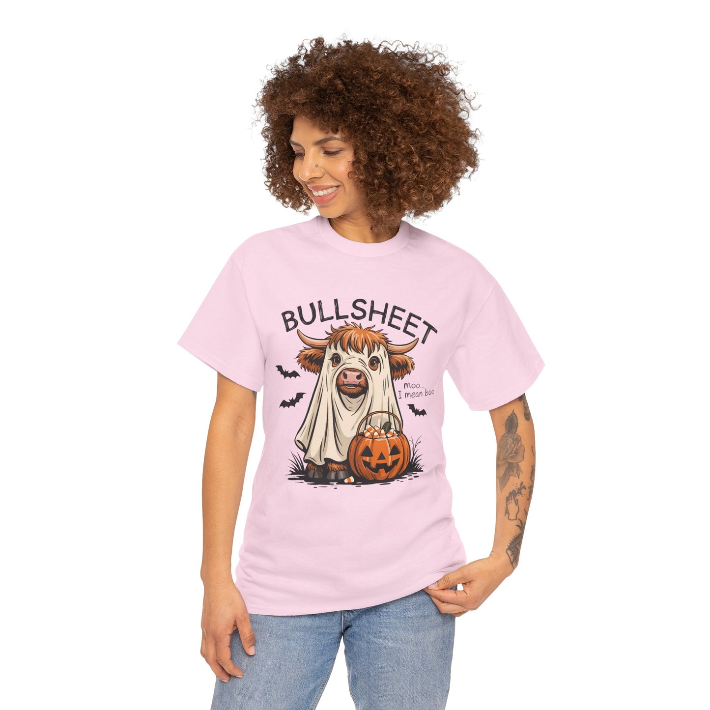 Halloween Cow Tee, Funny Halloween T-Shirt, Unisex Graphic Tee, Spooky Costume Wear, Trick or Treat Apparel