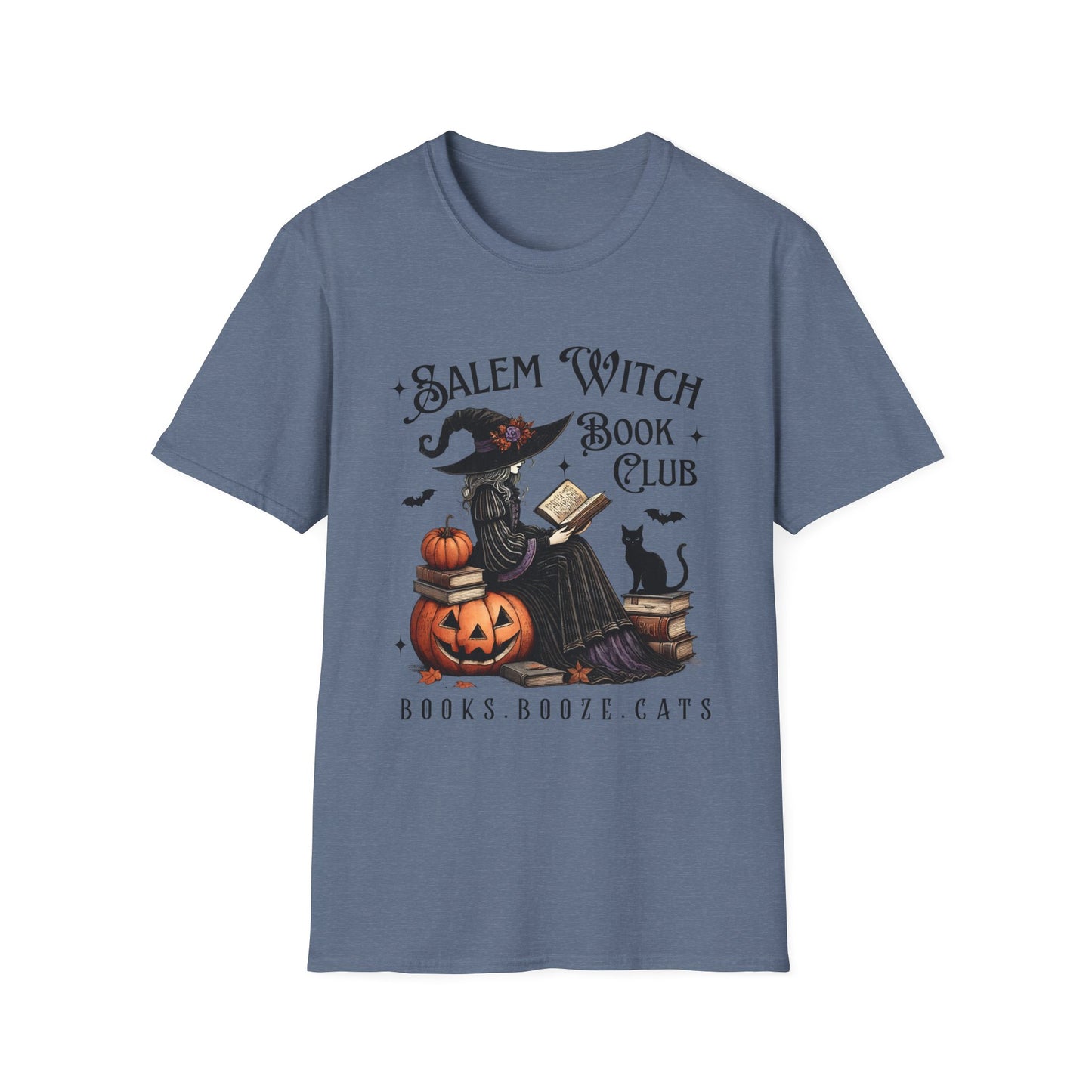 Salem Witch Book Club T-Shirt, Halloween shirt, Book lover gift, Cat lover apparel, Witchy clothing, Cozy fall outfit