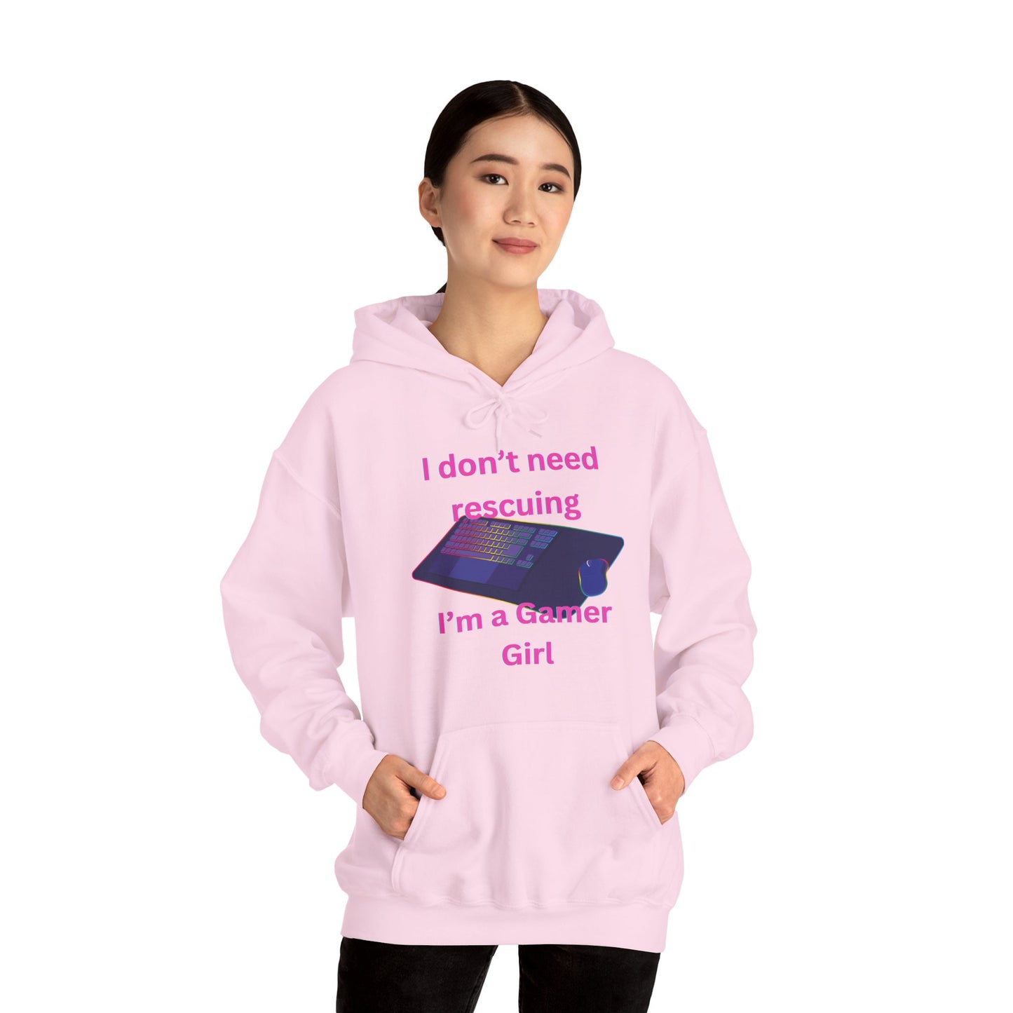 Gamer Girl Hoodie Pink Lettering