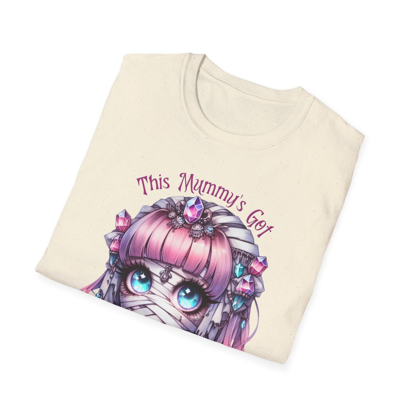 Mummy Pink Vibes T-Shirt | Unisex Softstyle Tee, Cute Gift, Casual Wear, Celebrating Magic, Everyday Comfort