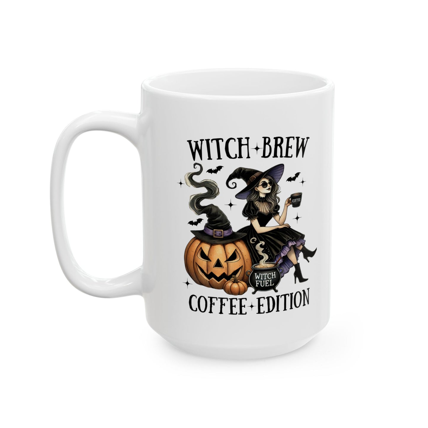 Witchy Brew Ceramic Mug, Halloween Coffee Cup, Witchy Home Decor, Unique Gift for Halloween Lovers, Spooky Kitchenware