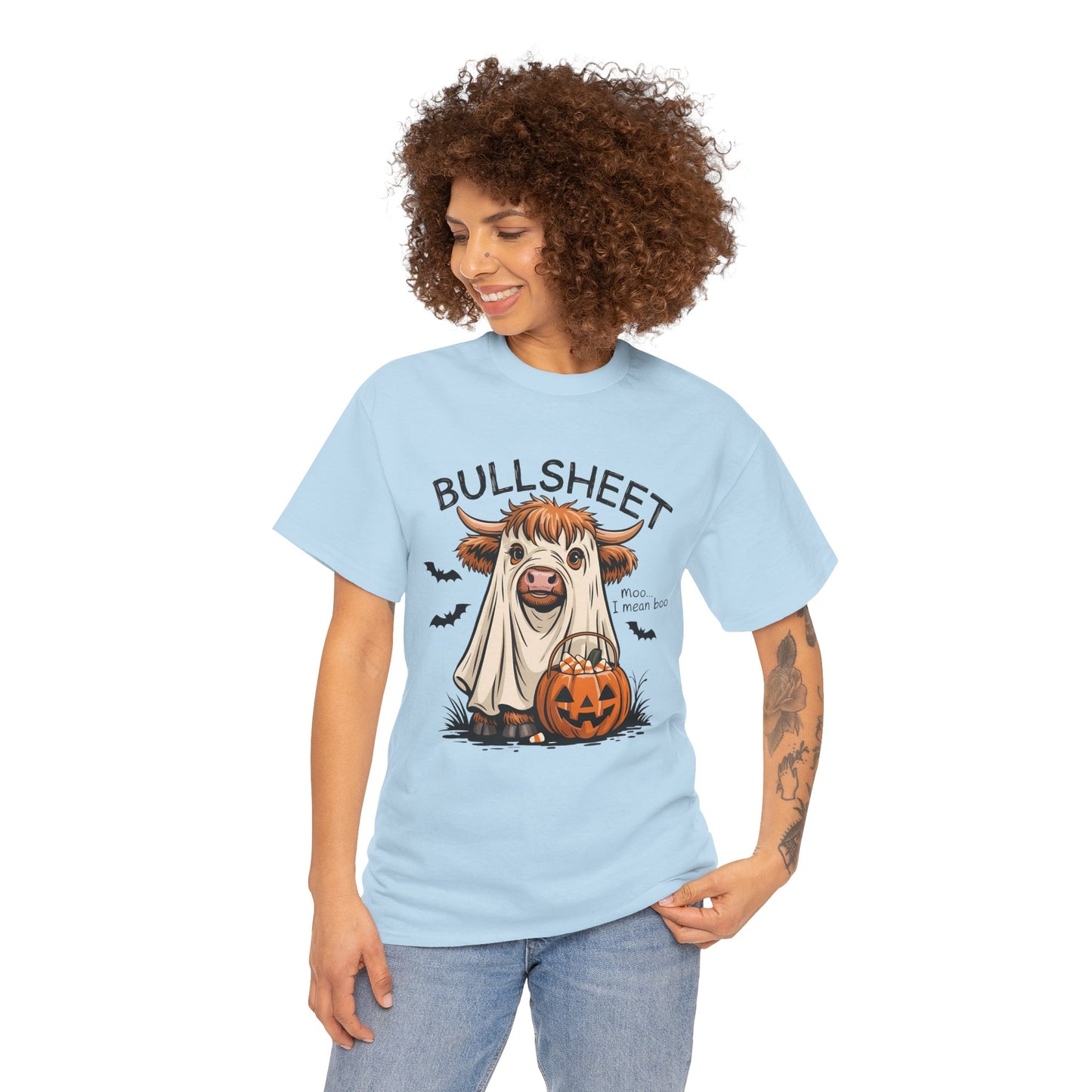Halloween Cow Tee, Funny Halloween T-Shirt, Unisex Graphic Tee, Spooky Costume Wear, Trick or Treat Apparel