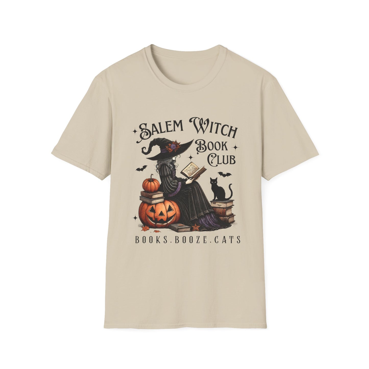 Salem Witch Book Club T-Shirt, Halloween shirt, Book lover gift, Cat lover apparel, Witchy clothing, Cozy fall outfit