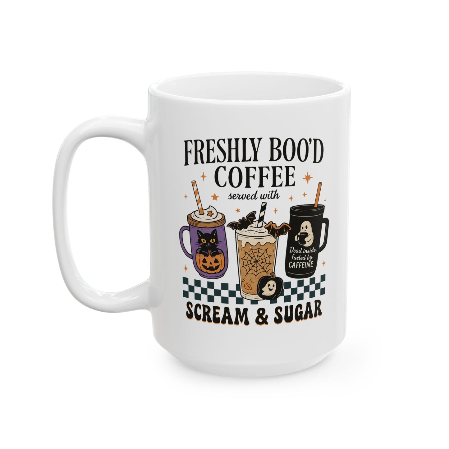 Freshly Boo'd Coffee Ceramic Mug, 11oz, 15oz