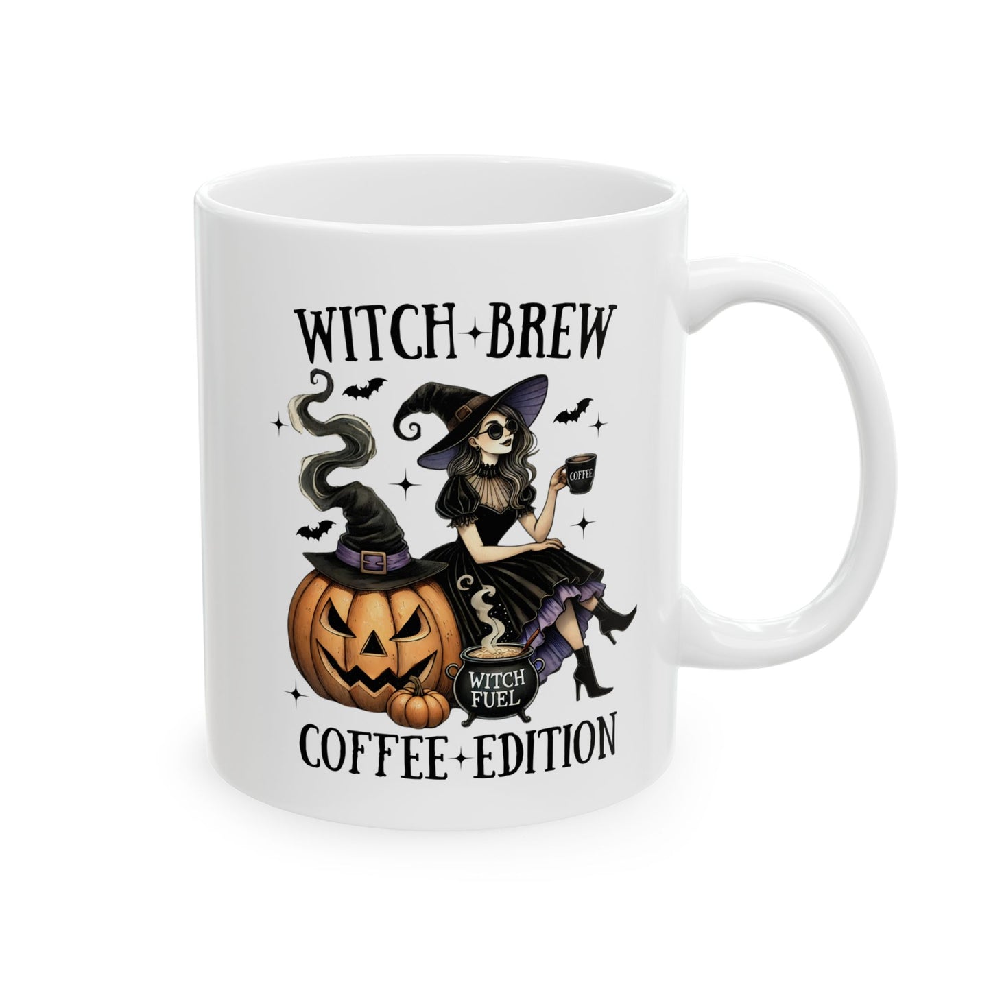 Witchy Brew Ceramic Mug, Halloween Coffee Cup, Witchy Home Decor, Unique Gift for Halloween Lovers, Spooky Kitchenware