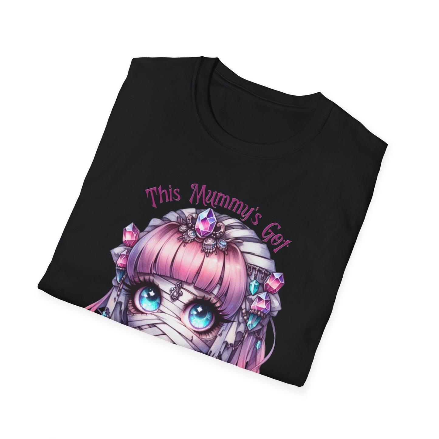 Mummy Pink Vibes T-Shirt | Unisex Softstyle Tee, Cute Gift, Casual Wear, Celebrating Magic, Everyday Comfort