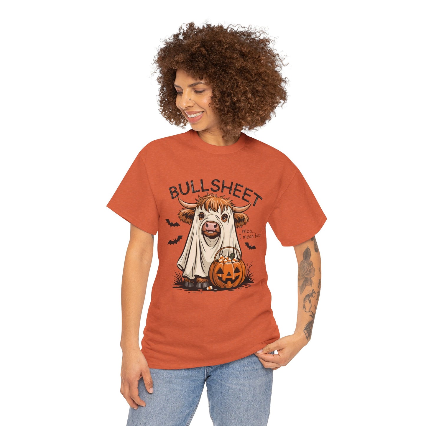 Halloween Cow Tee, Funny Halloween T-Shirt, Unisex Graphic Tee, Spooky Costume Wear, Trick or Treat Apparel