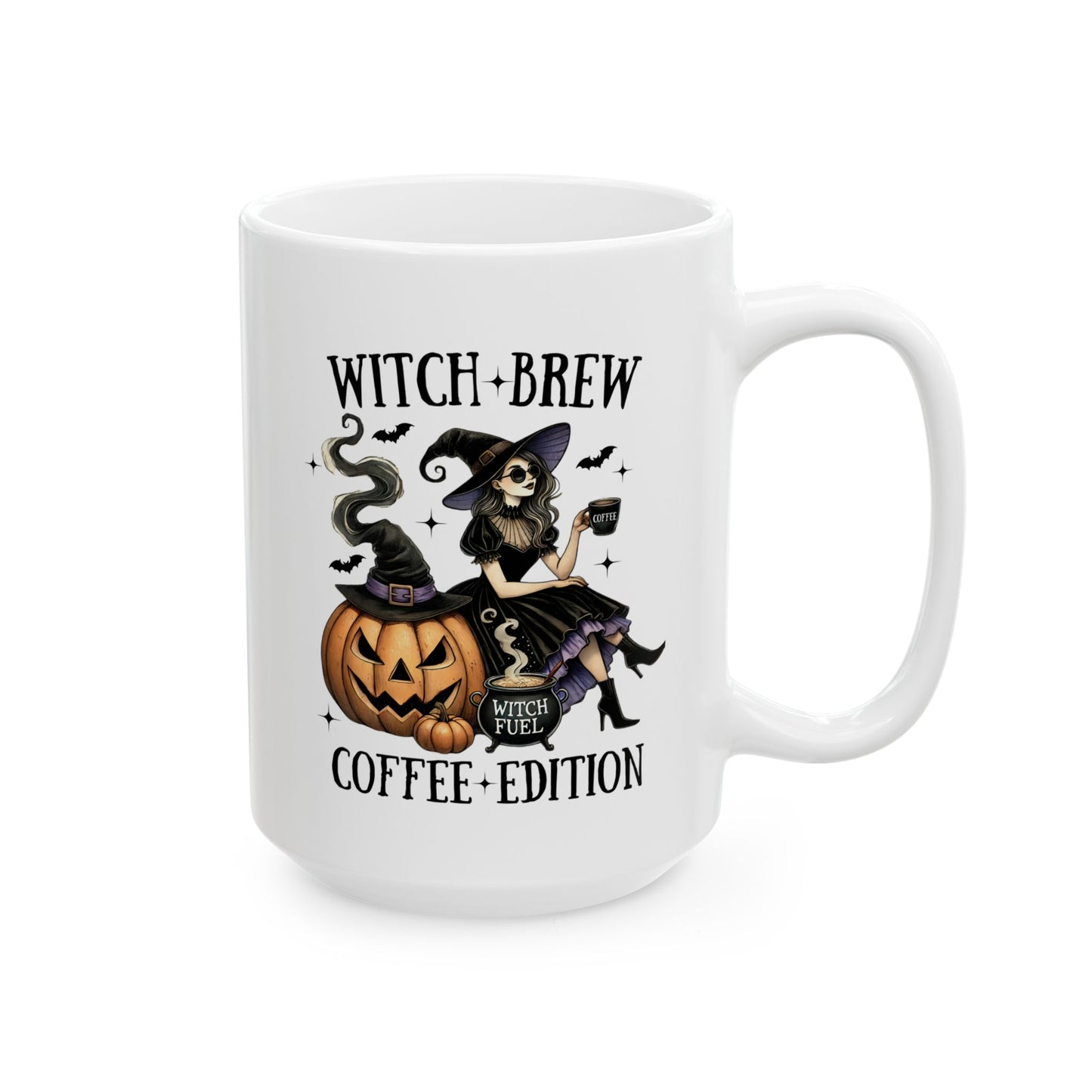 Witchy Brew Ceramic Mug, Halloween Coffee Cup, Witchy Home Decor, Unique Gift for Halloween Lovers, Spooky Kitchenware