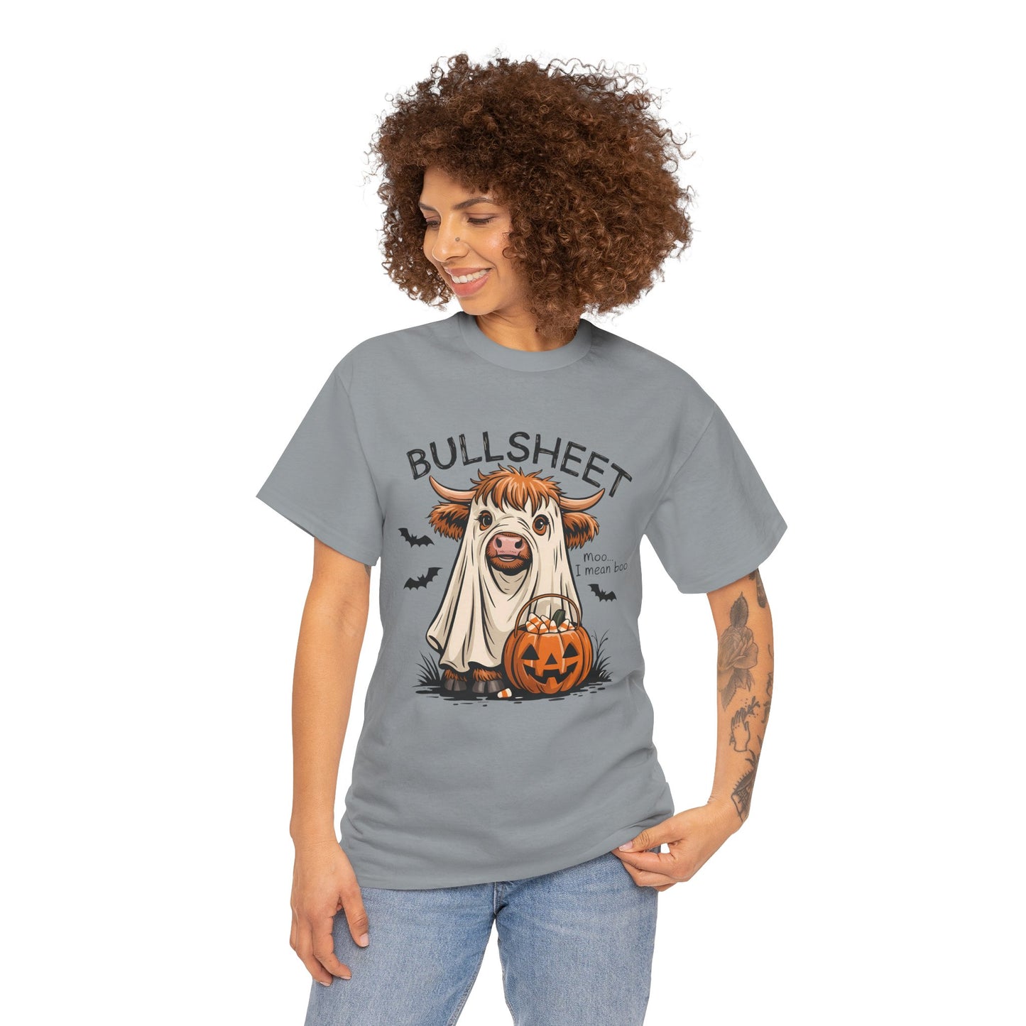 Halloween Cow Tee, Funny Halloween T-Shirt, Unisex Graphic Tee, Spooky Costume Wear, Trick or Treat Apparel