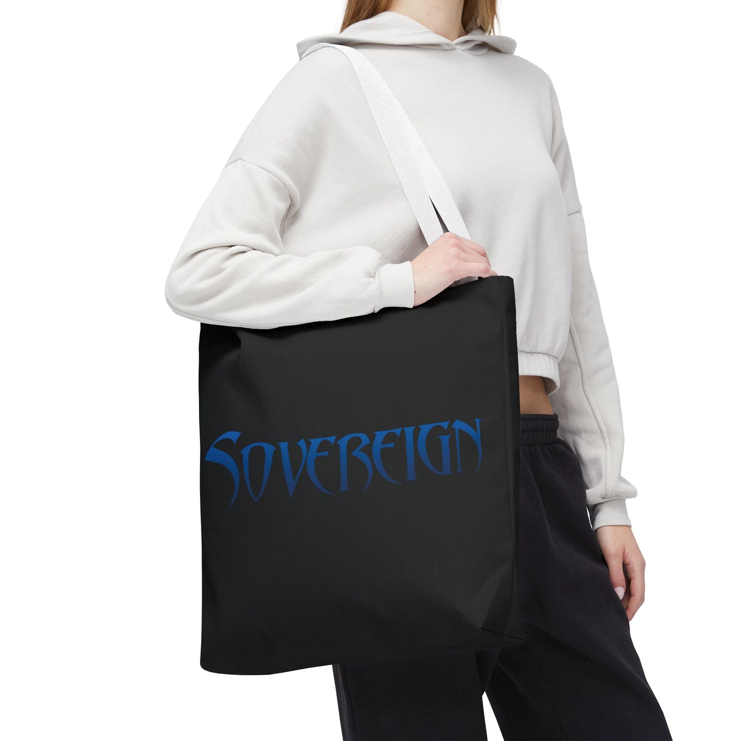 Black Sovereign Tote Bag: Stylish Carry-All, Perfect for Everyday Use, Gifts, Shopping, and Travel