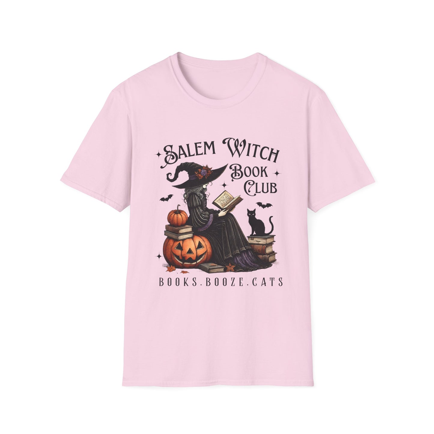 Salem Witch Book Club T-Shirt, Halloween shirt, Book lover gift, Cat lover apparel, Witchy clothing, Cozy fall outfit