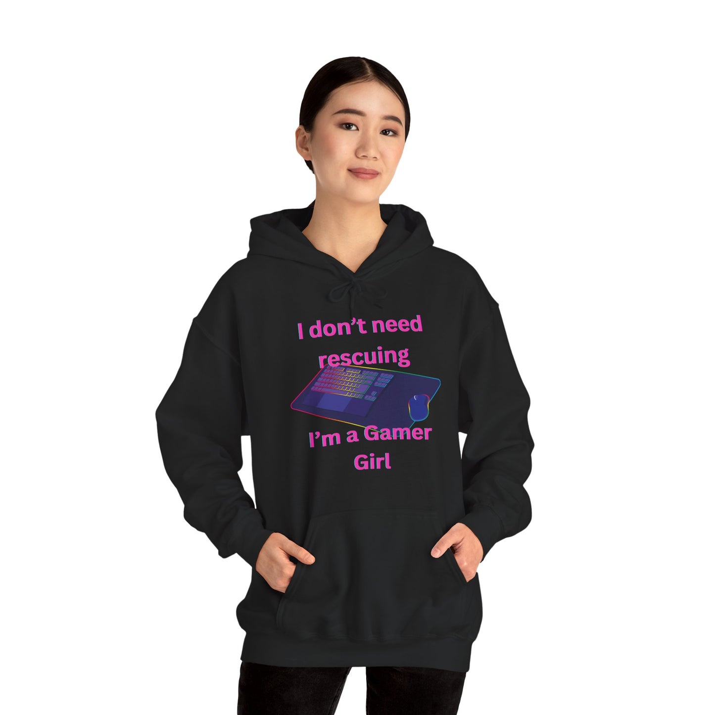 Gamer Girl Hoodie Pink Lettering