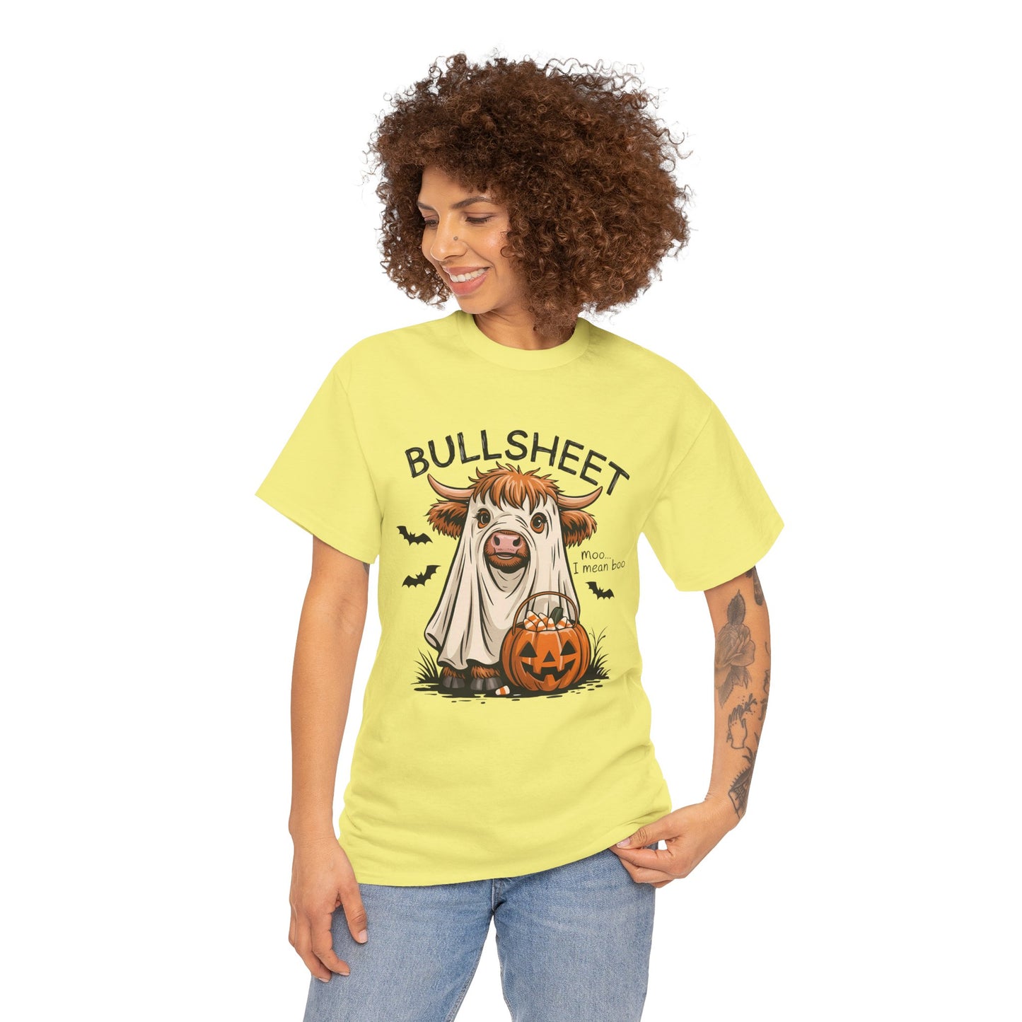 Halloween Cow Tee, Funny Halloween T-Shirt, Unisex Graphic Tee, Spooky Costume Wear, Trick or Treat Apparel