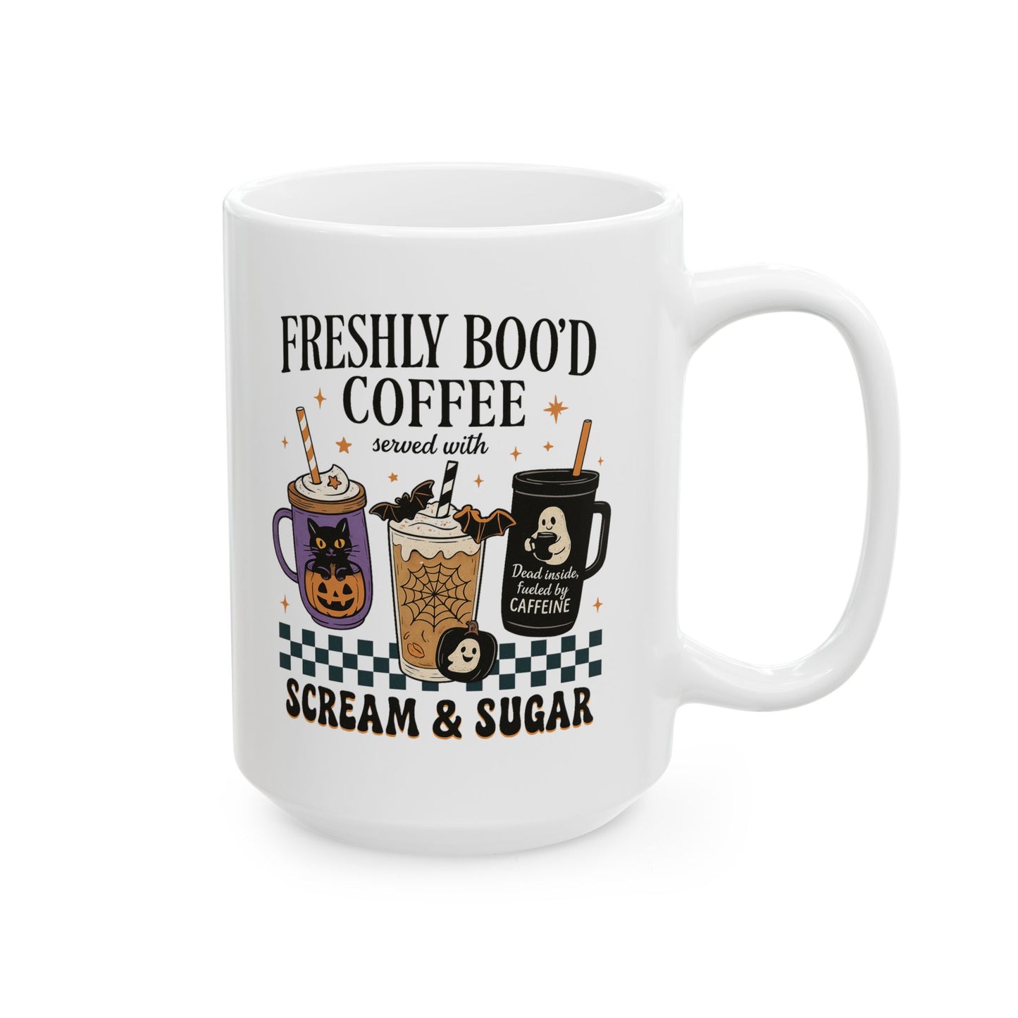 Freshly Boo'd Coffee Ceramic Mug, 11oz, 15oz