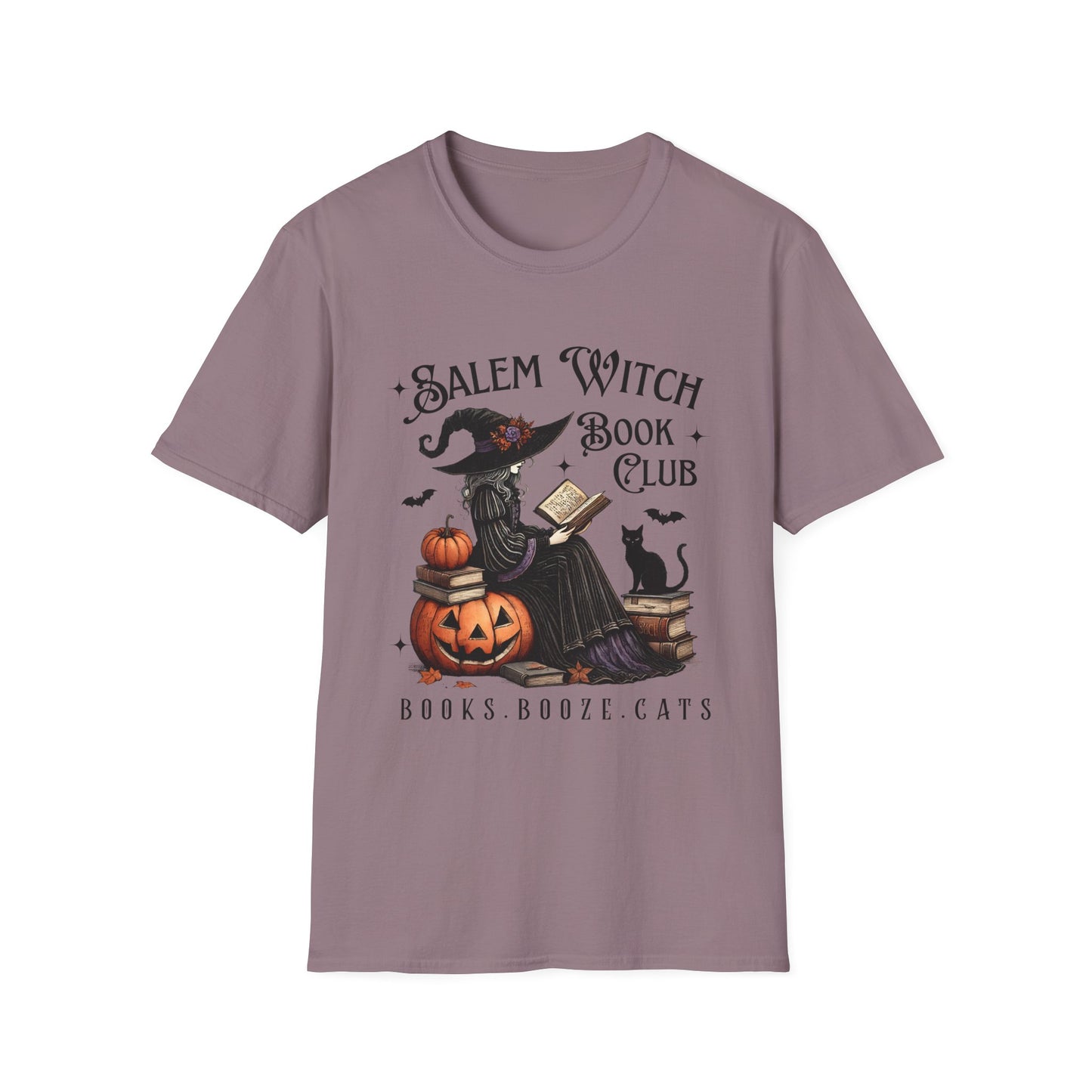 Salem Witch Book Club T-Shirt, Halloween shirt, Book lover gift, Cat lover apparel, Witchy clothing, Cozy fall outfit