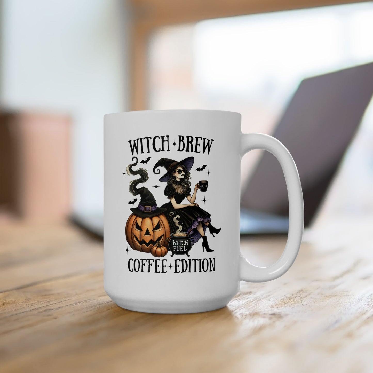 Witchy Brew Ceramic Mug, Halloween Coffee Cup, Witchy Home Decor, Unique Gift for Halloween Lovers, Spooky Kitchenware