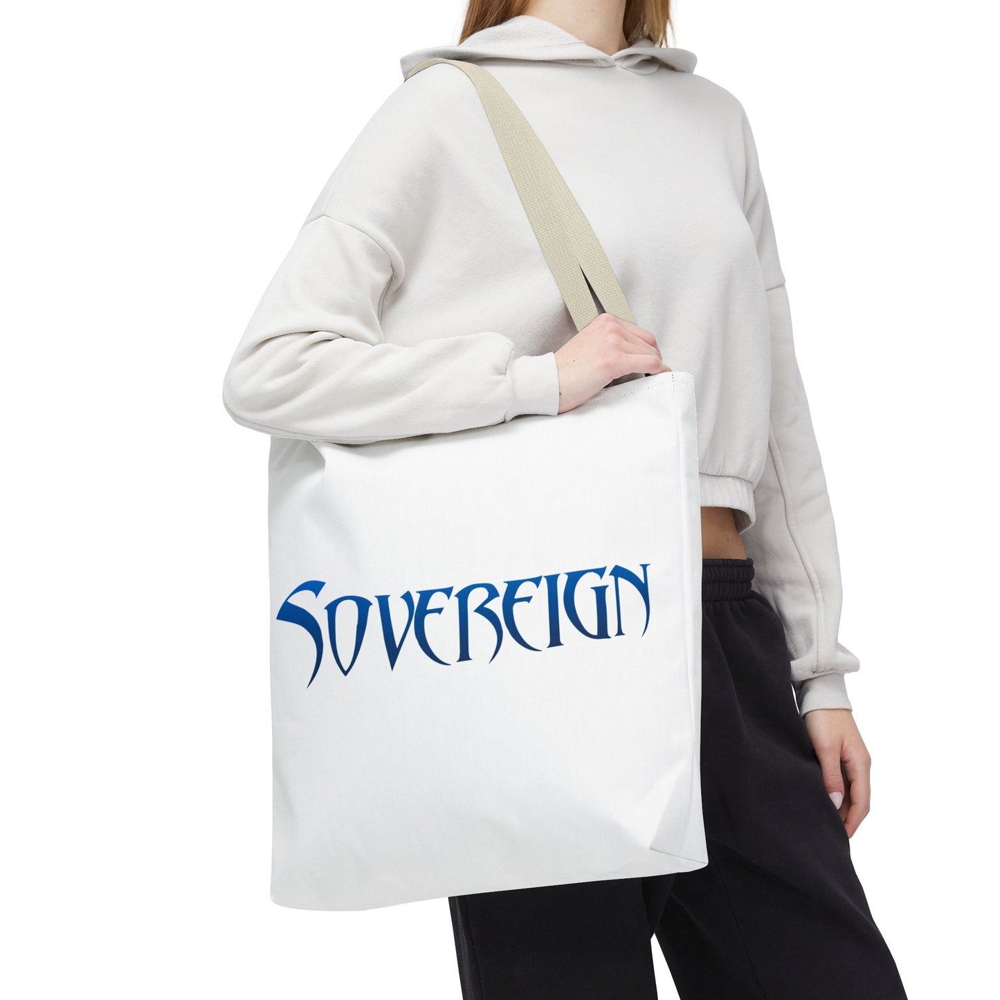 White Sovereign Tote Bag - Stylish, Reusable, Eco-Friendly Bag for Daily Use, Shopping, Travel, and Gifts