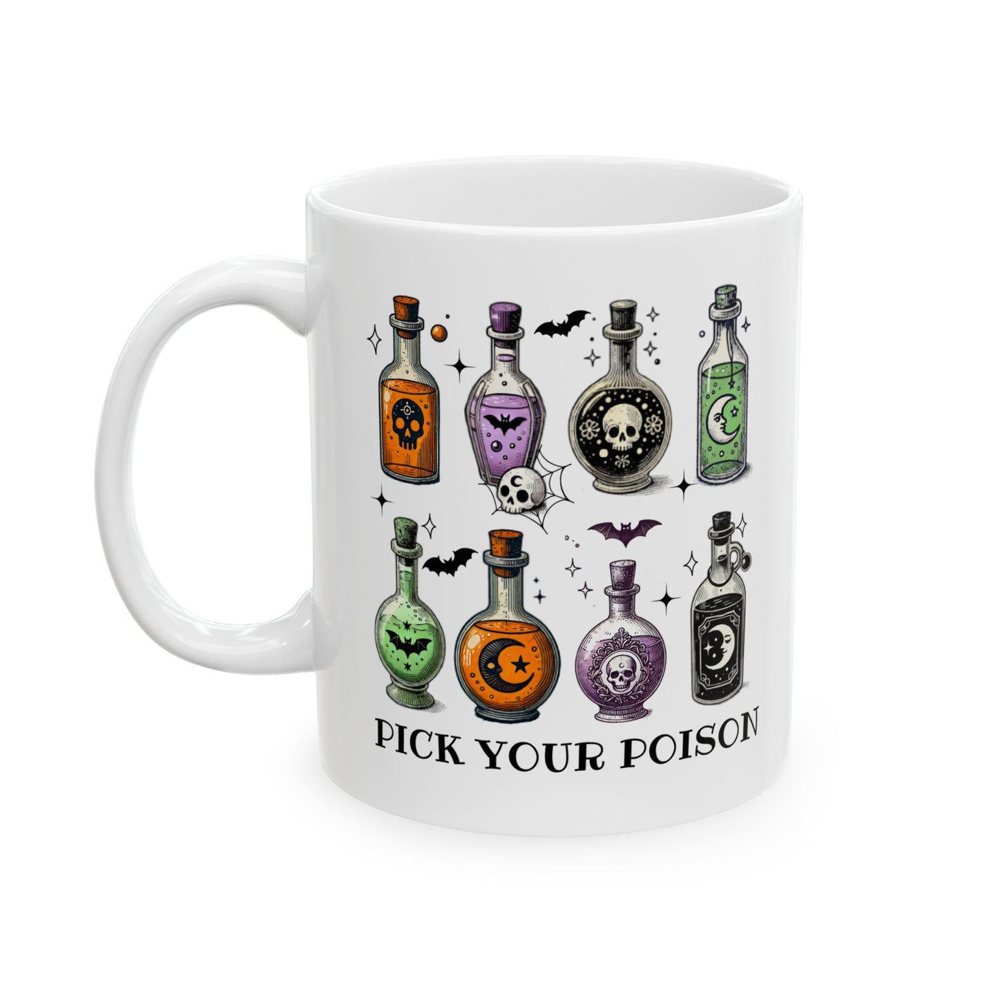 Potion-themed Ceramic Mug, Halloween Coffee Cup, Witchy Drinkware, Gift for Witch Lovers, Perfect for Spooky Season