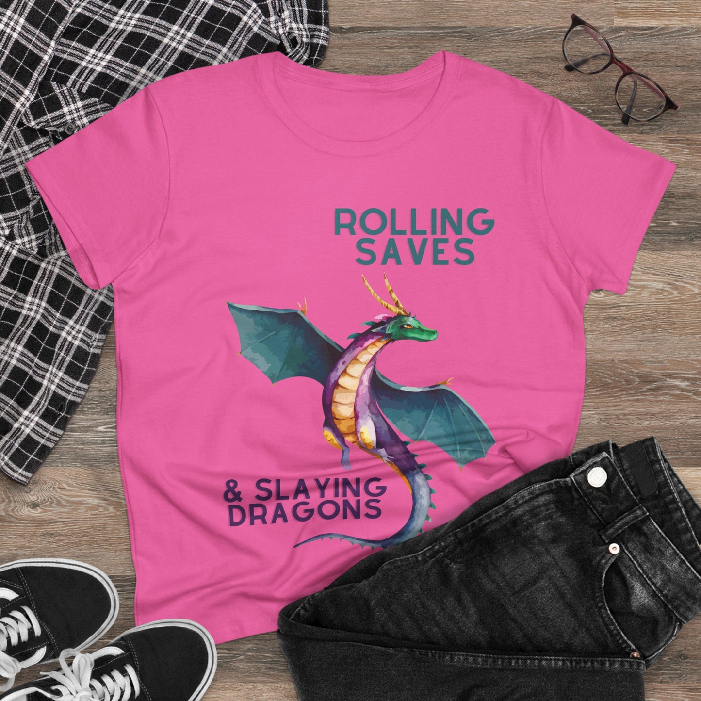 Rolling Saves & Slaying Dragons Women's Cut T-Shirt