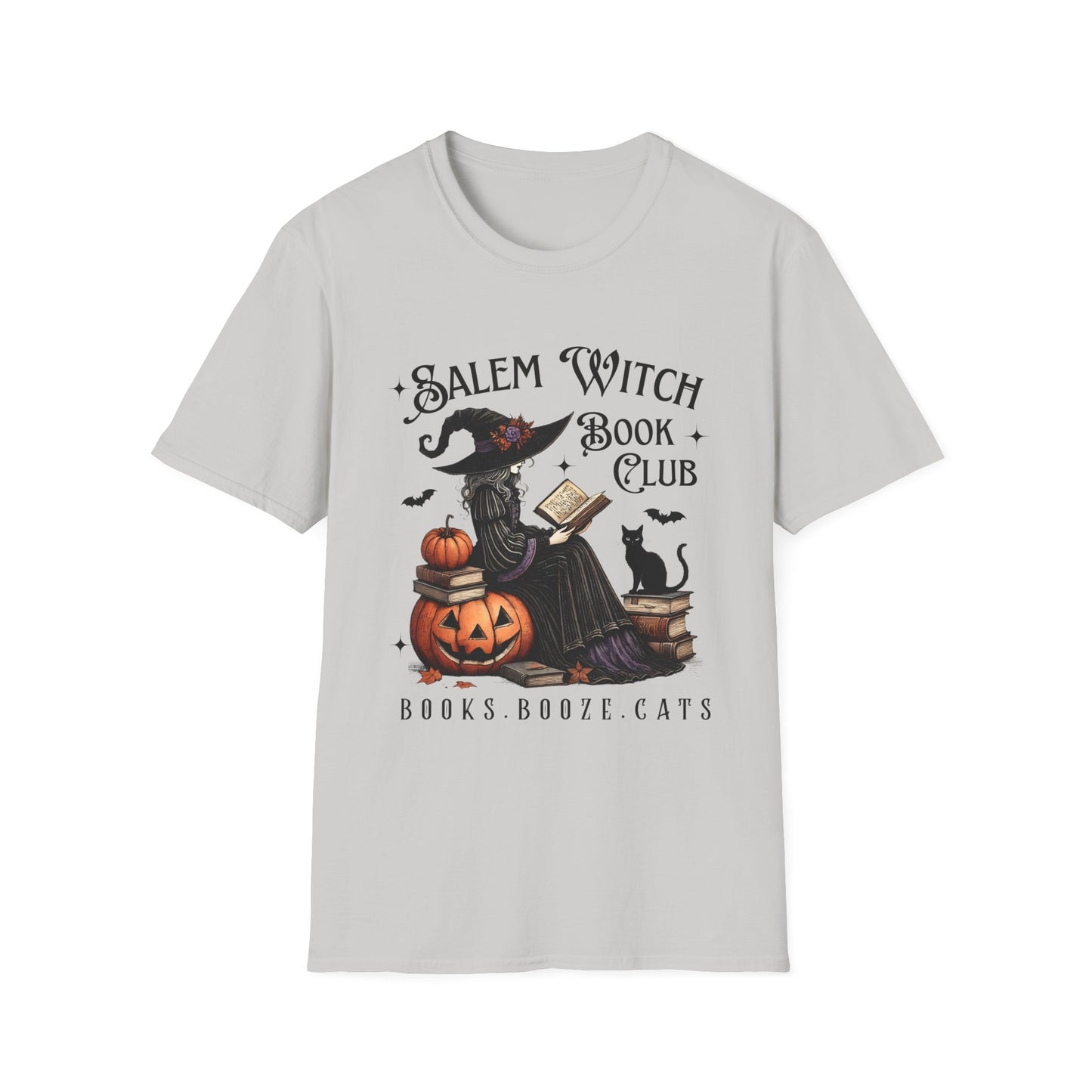 Salem Witch Book Club T-Shirt, Halloween shirt, Book lover gift, Cat lover apparel, Witchy clothing, Cozy fall outfit