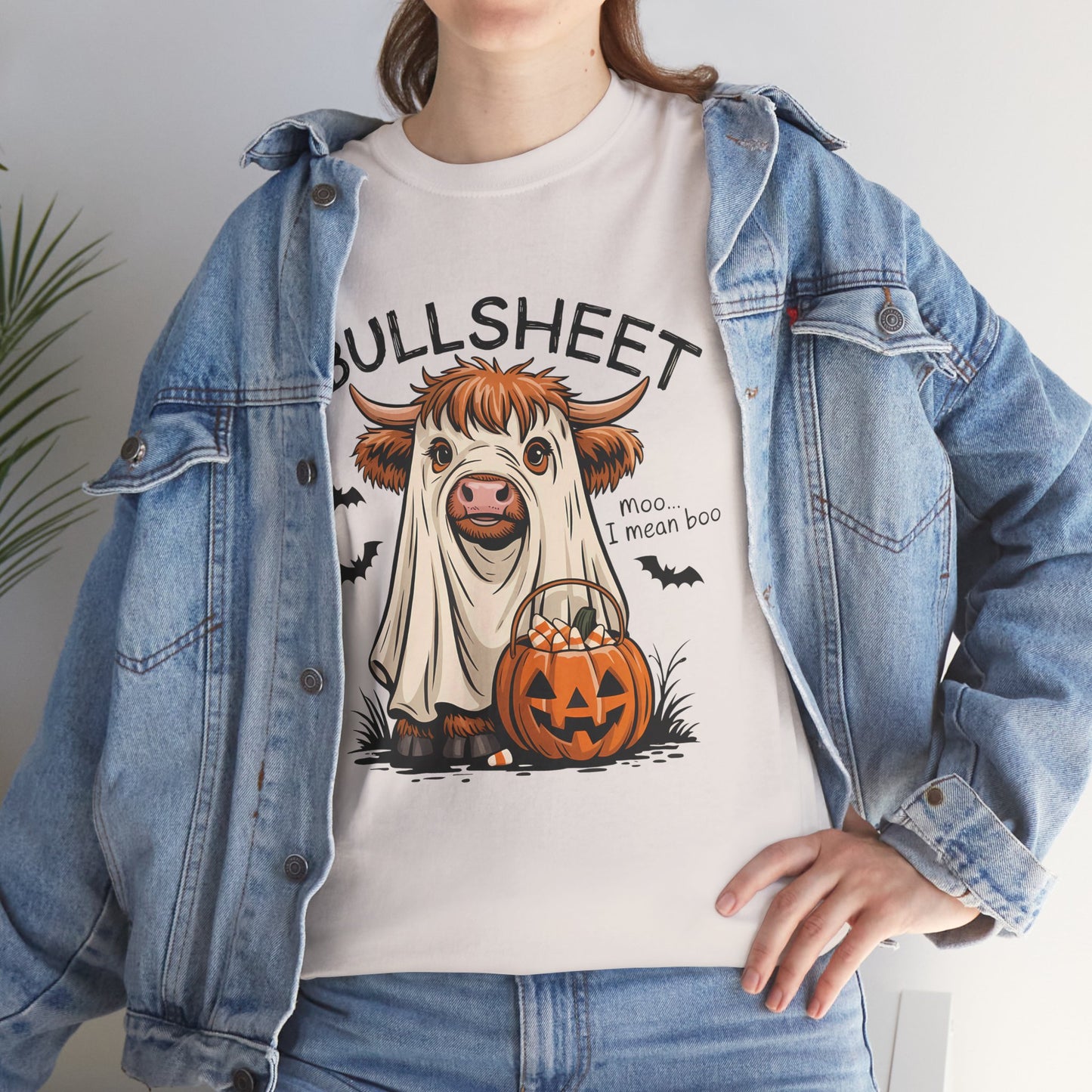 Halloween Cow Tee, Funny Halloween T-Shirt, Unisex Graphic Tee, Spooky Costume Wear, Trick or Treat Apparel