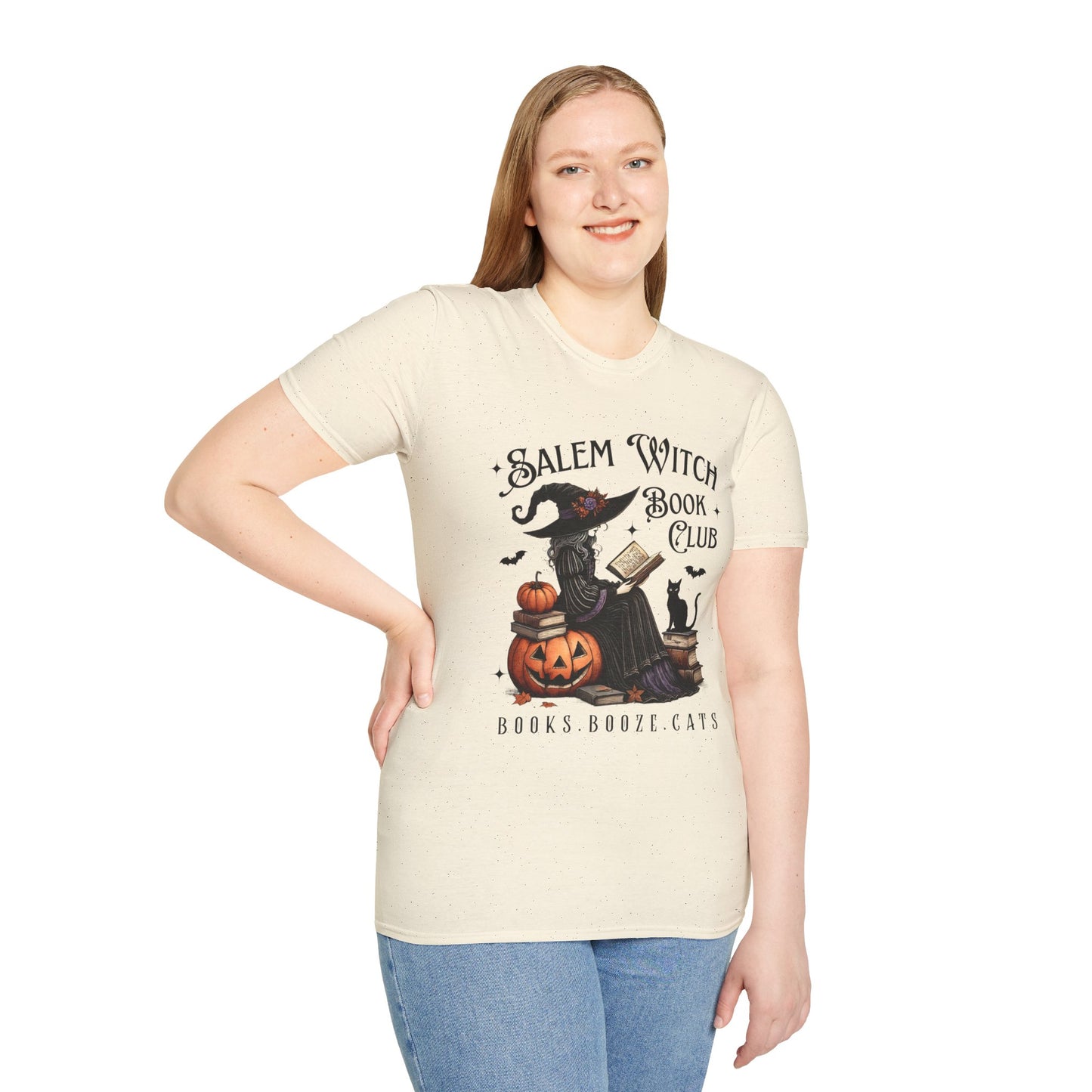 Salem Witch Book Club T-Shirt, Halloween shirt, Book lover gift, Cat lover apparel, Witchy clothing, Cozy fall outfit