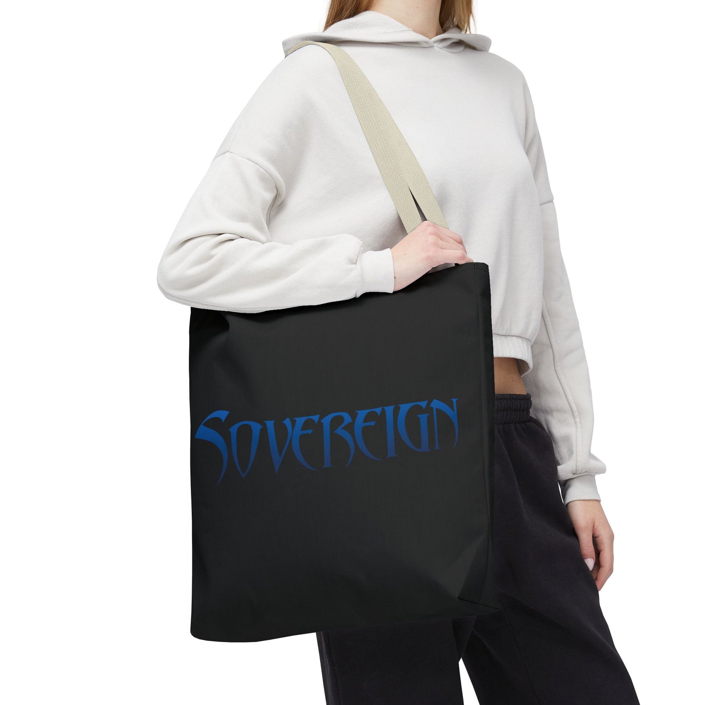 Black Sovereign Tote Bag: Stylish Carry-All, Perfect for Everyday Use, Gifts, Shopping, and Travel