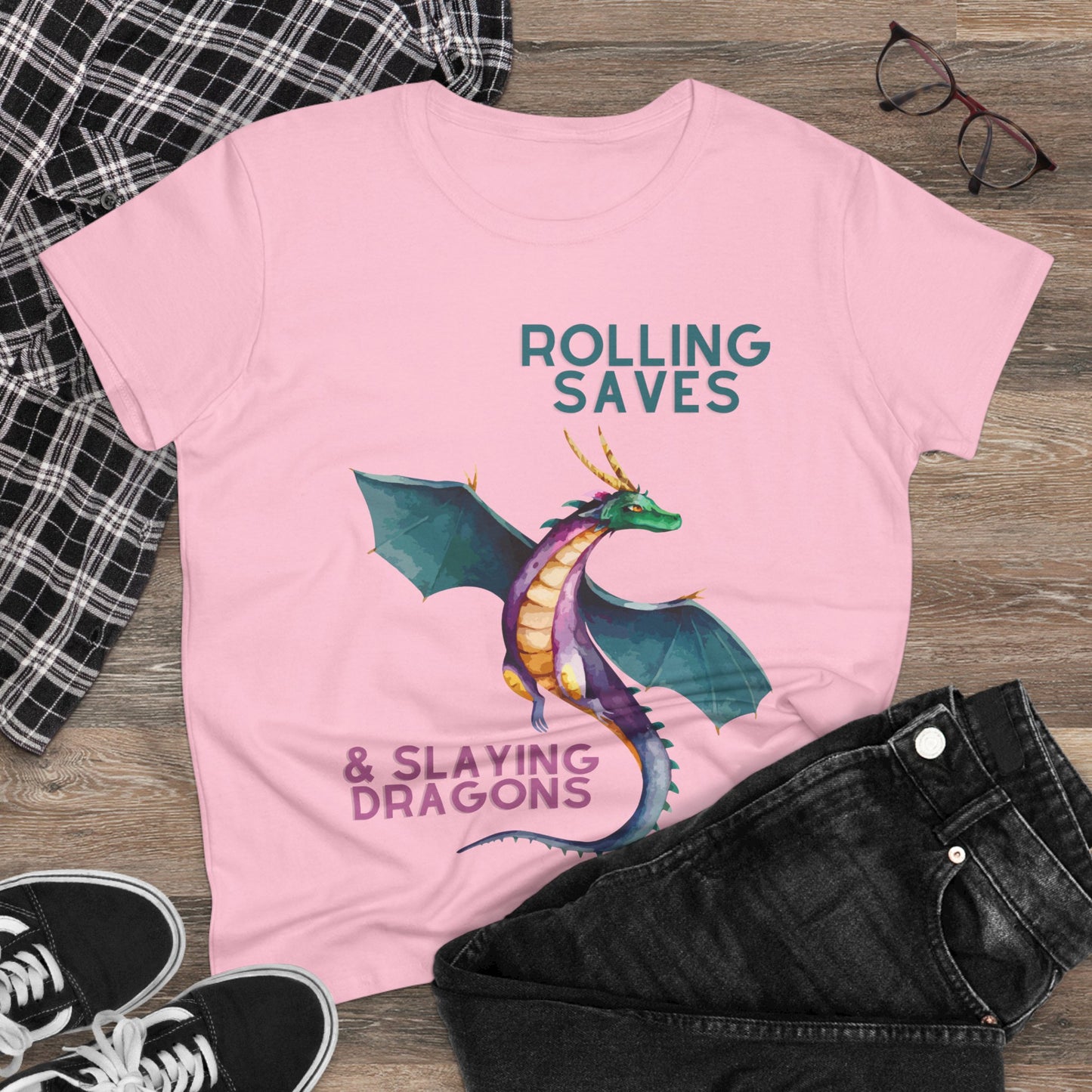Rolling Saves & Slaying Dragons Women's Cut T-Shirt