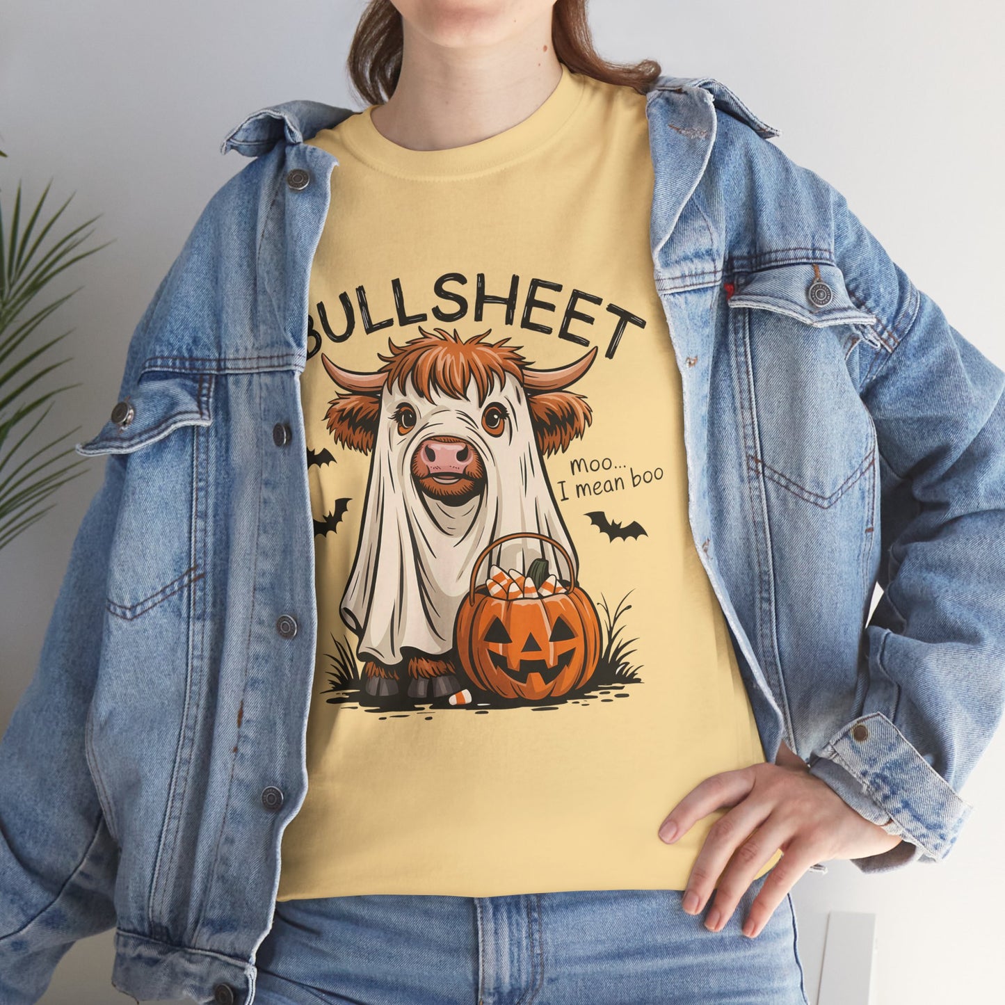 Halloween Cow Tee, Funny Halloween T-Shirt, Unisex Graphic Tee, Spooky Costume Wear, Trick or Treat Apparel