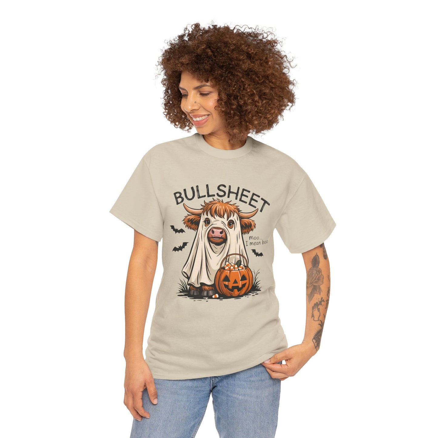 Halloween Cow Tee, Funny Halloween T-Shirt, Unisex Graphic Tee, Spooky Costume Wear, Trick or Treat Apparel
