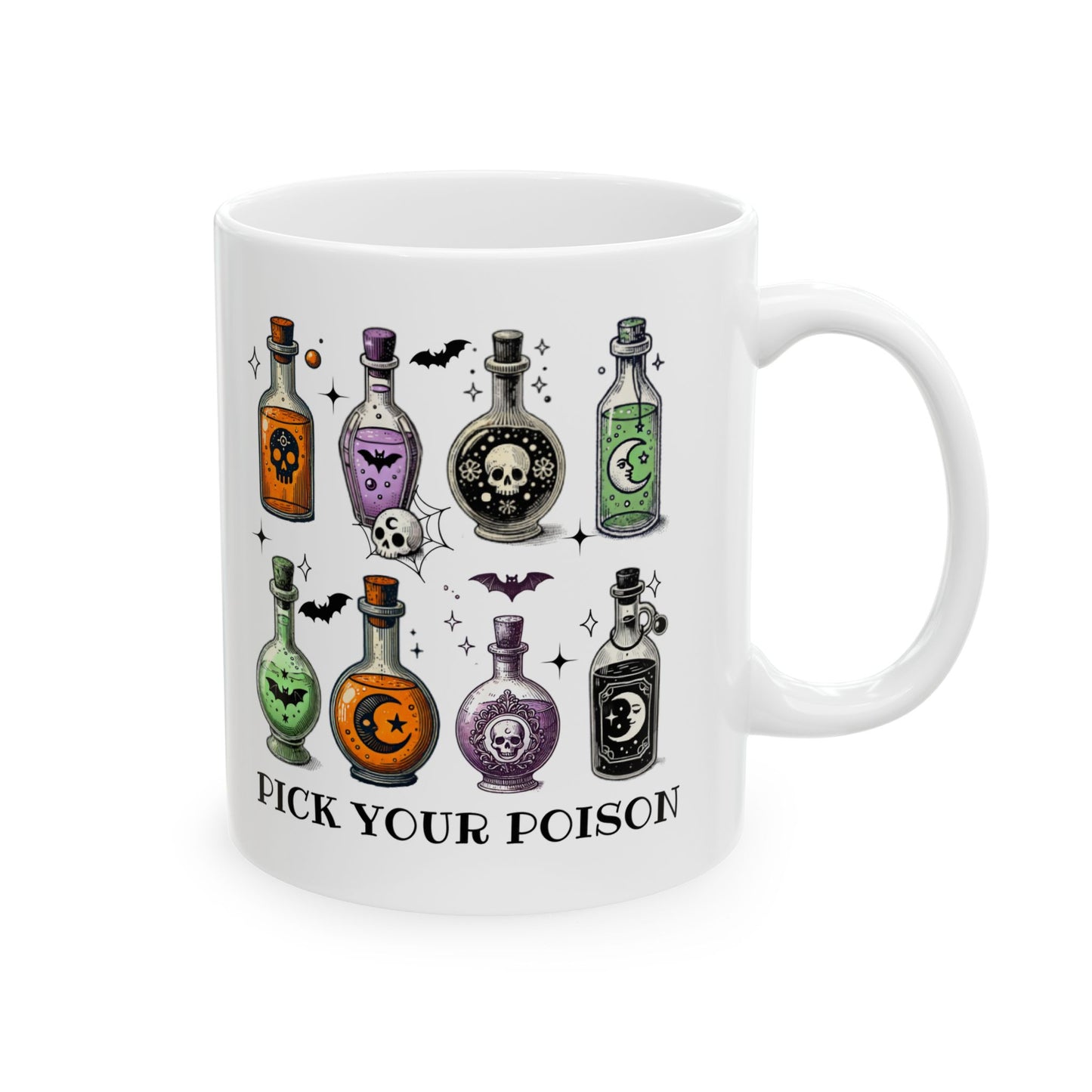 Potion-themed Ceramic Mug, Halloween Coffee Cup, Witchy Drinkware, Gift for Witch Lovers, Perfect for Spooky Season
