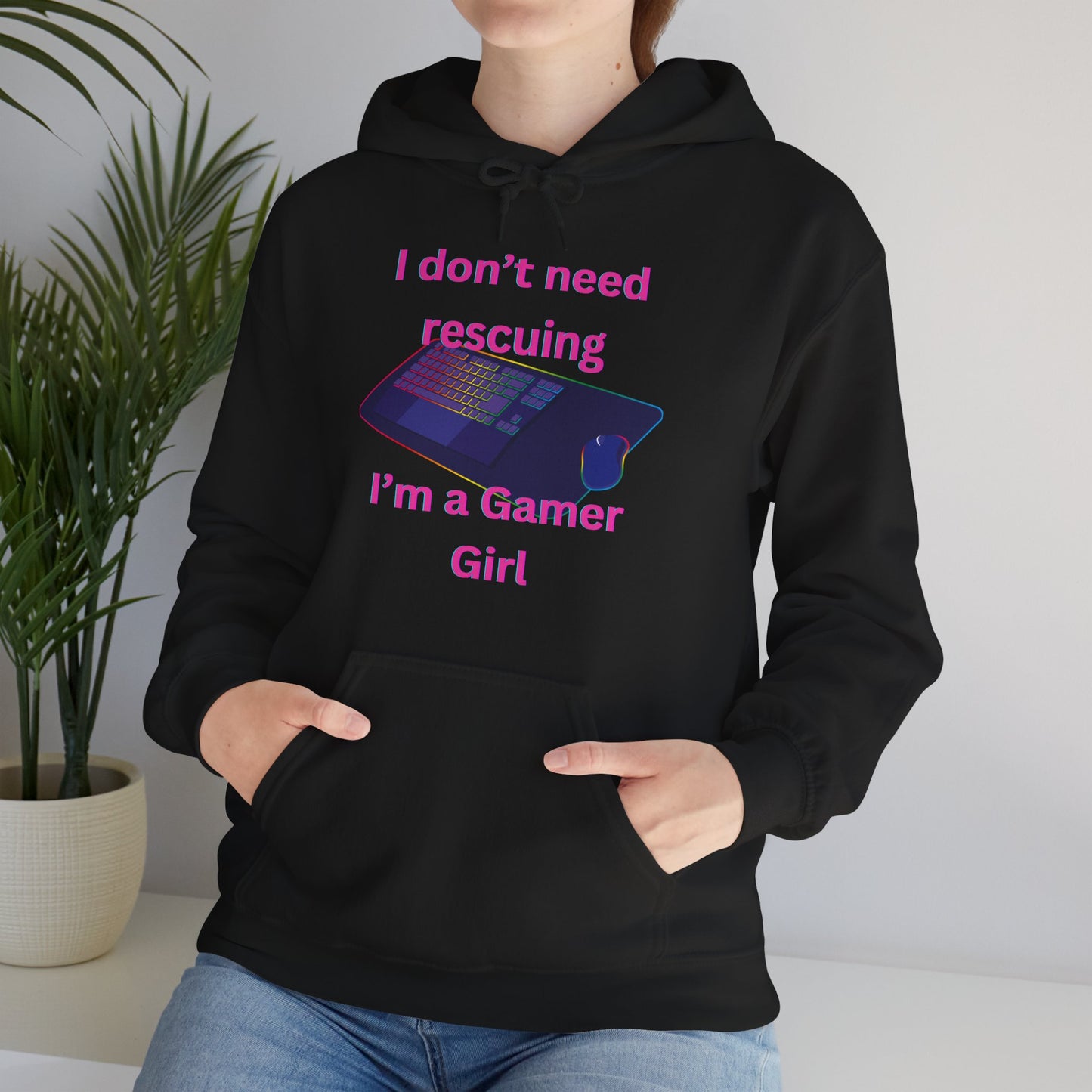 Gamer Girl Hoodie Pink Lettering