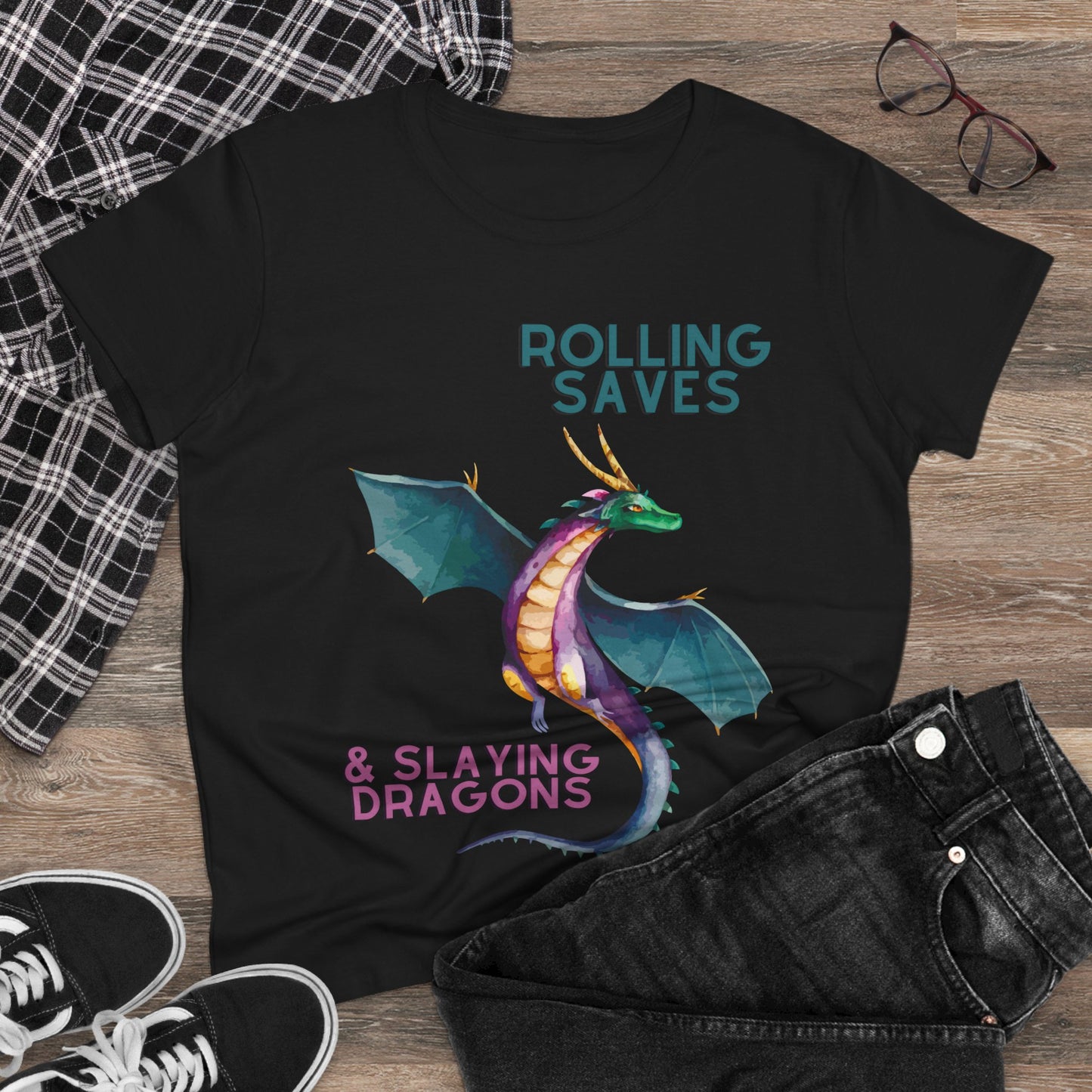Rolling Saves & Slaying Dragons Women's Cut T-Shirt