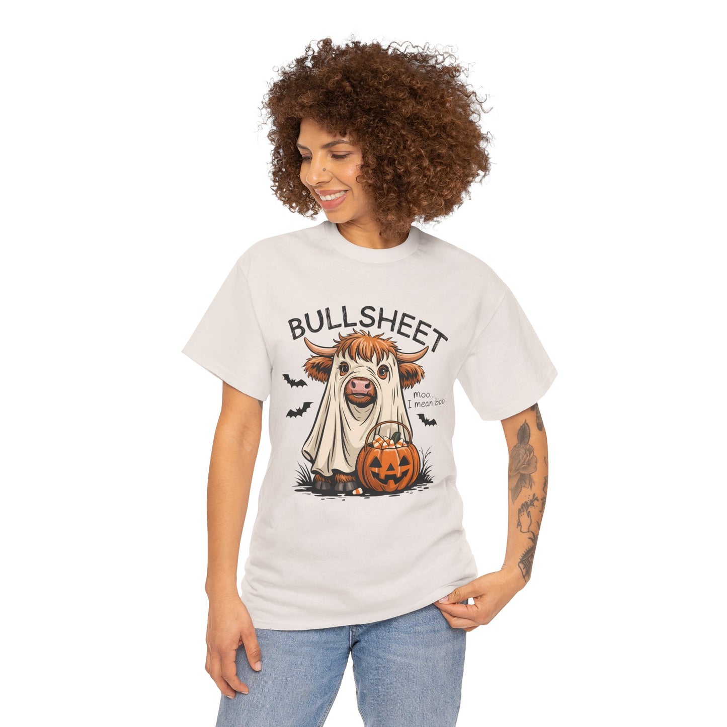 Halloween Cow Tee, Funny Halloween T-Shirt, Unisex Graphic Tee, Spooky Costume Wear, Trick or Treat Apparel