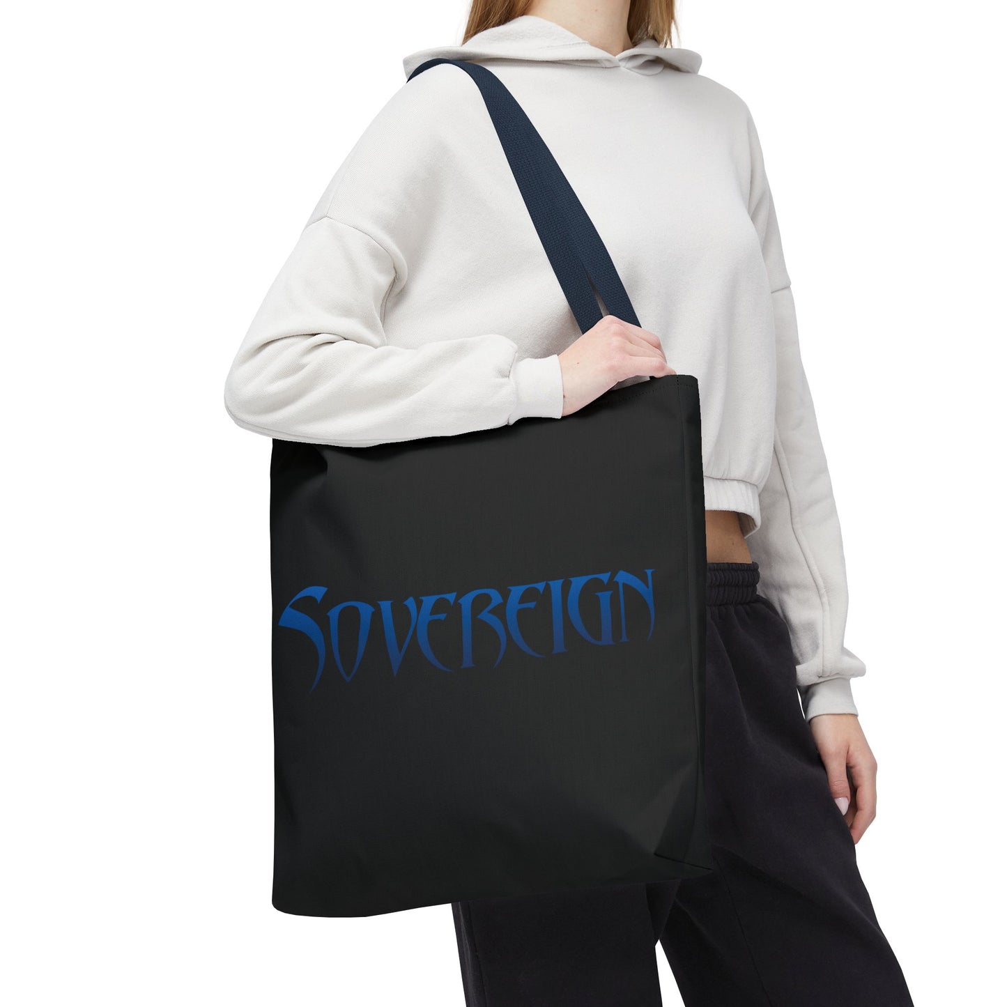 Black Sovereign Tote Bag: Stylish Carry-All, Perfect for Everyday Use, Gifts, Shopping, and Travel