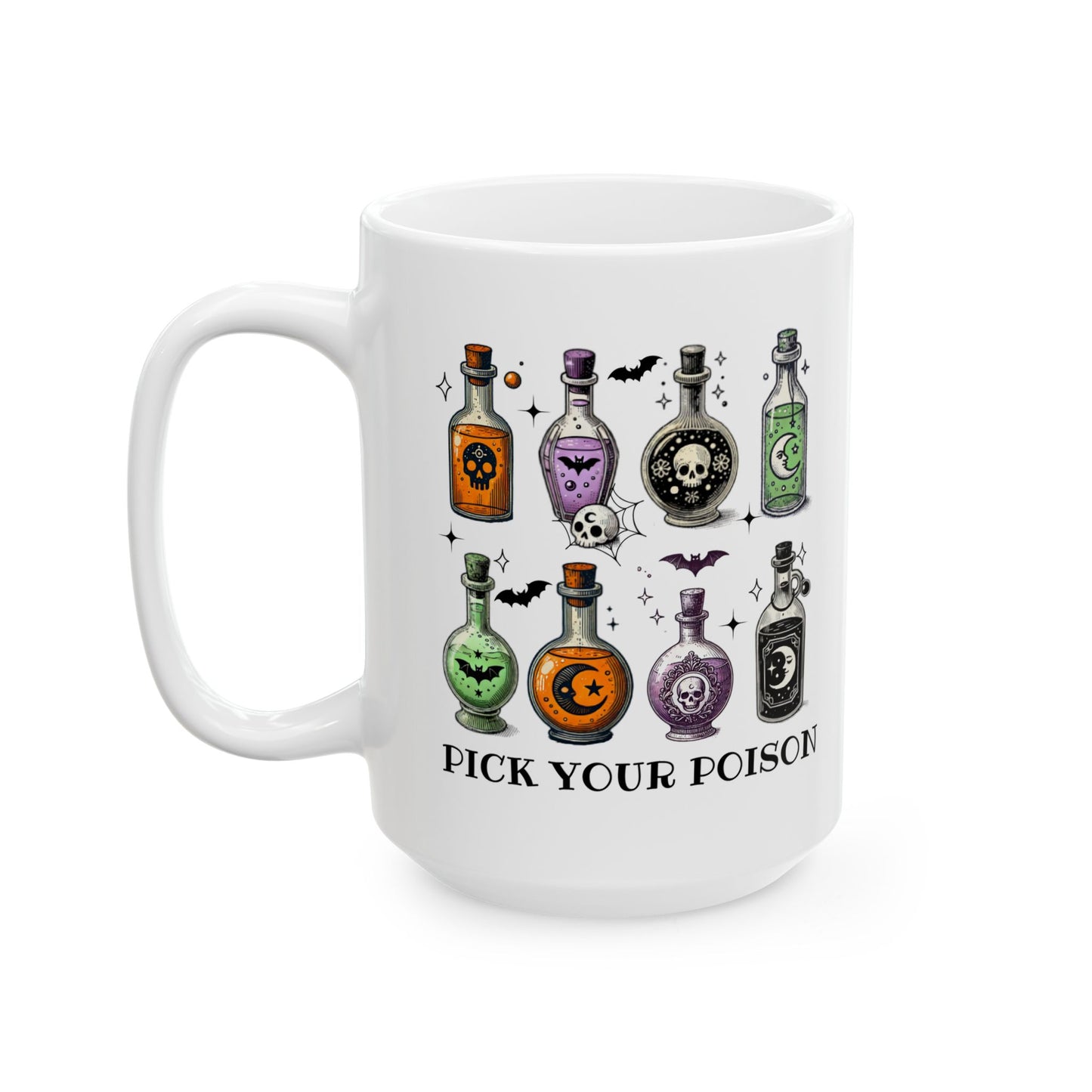 Potion-themed Ceramic Mug, Halloween Coffee Cup, Witchy Drinkware, Gift for Witch Lovers, Perfect for Spooky Season