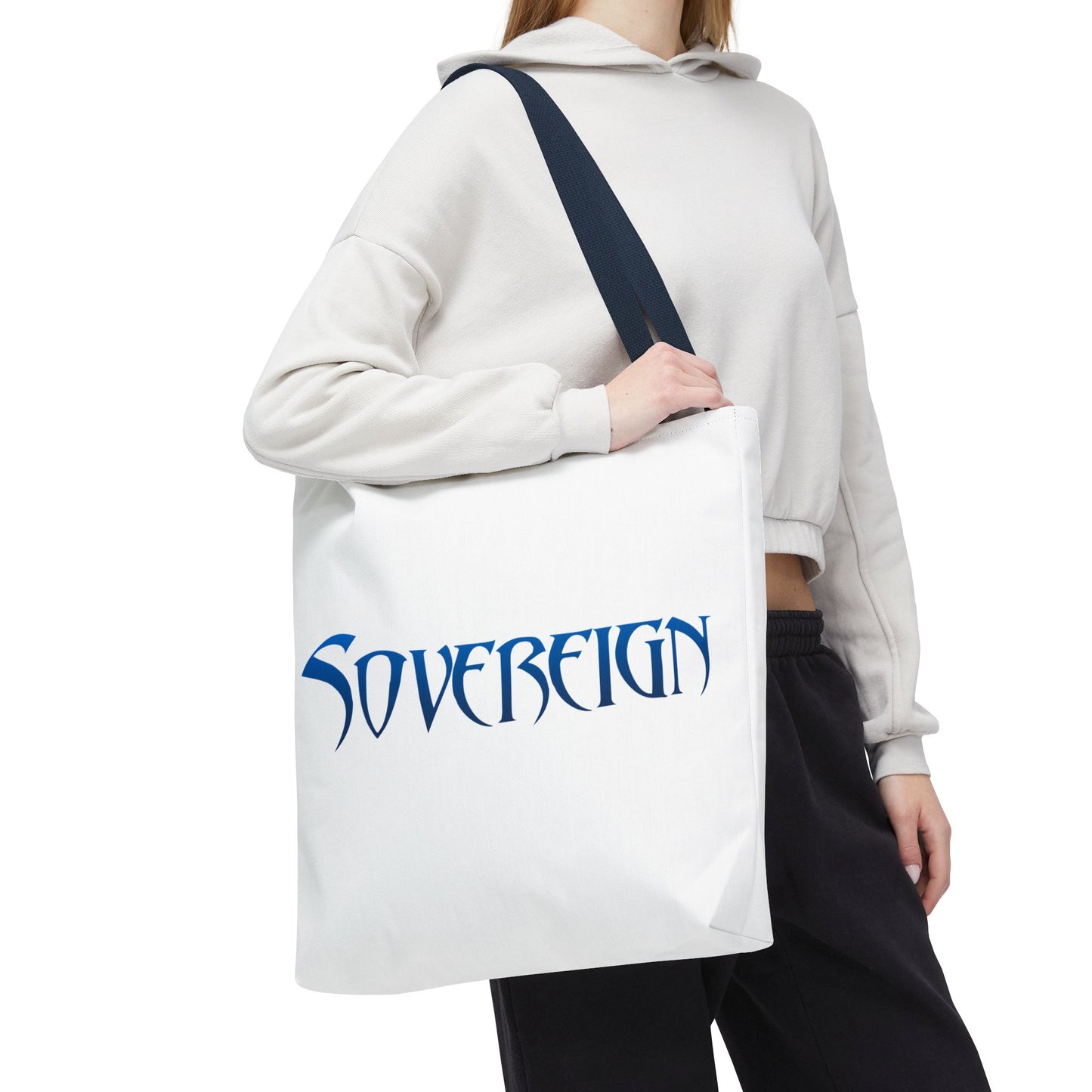 White Sovereign Tote Bag - Stylish, Reusable, Eco-Friendly Bag for Daily Use, Shopping, Travel, and Gifts