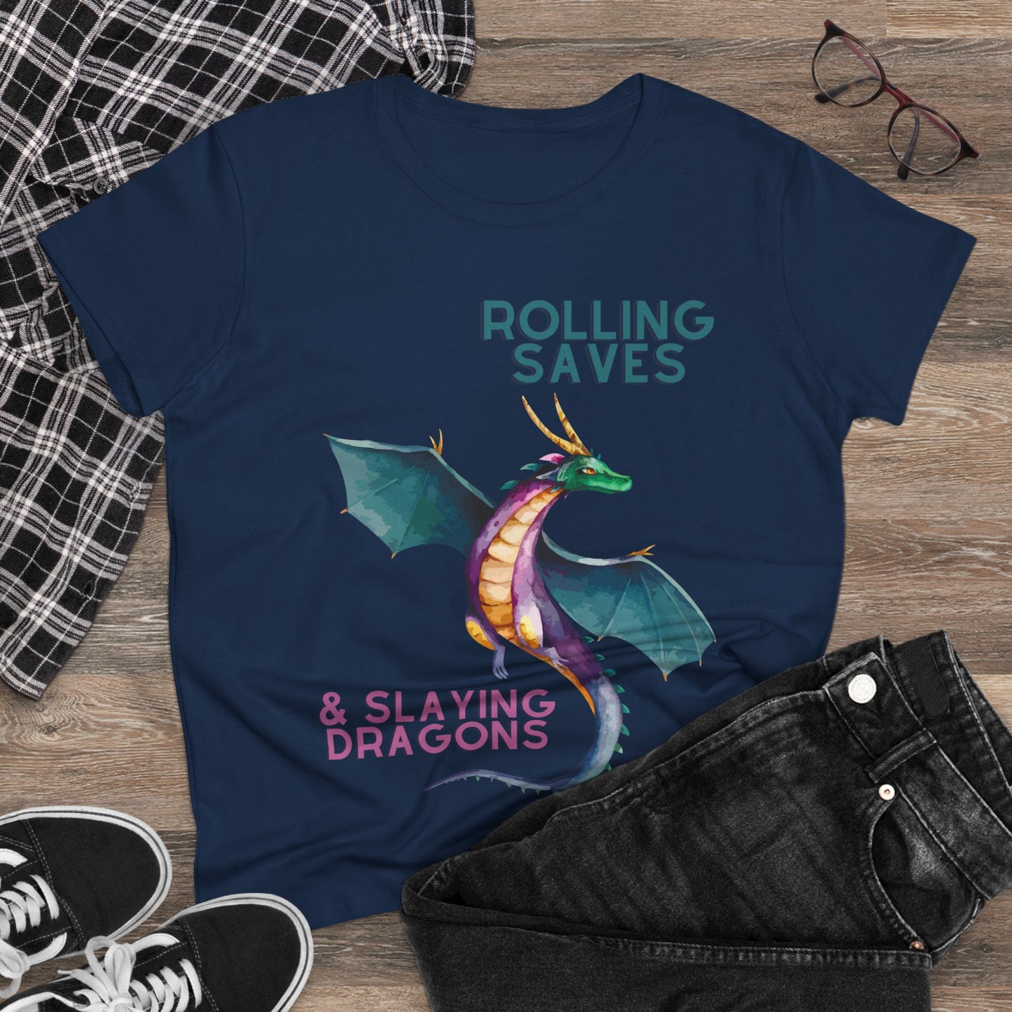 Rolling Saves & Slaying Dragons Women's Cut T-Shirt