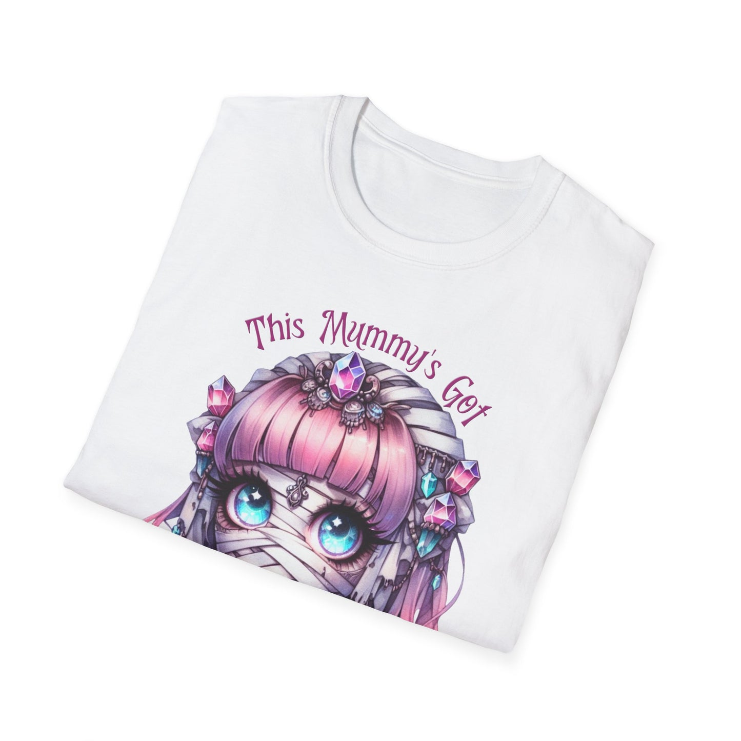 Mummy Pink Vibes T-Shirt | Unisex Softstyle Tee, Cute Gift, Casual Wear, Celebrating Magic, Everyday Comfort