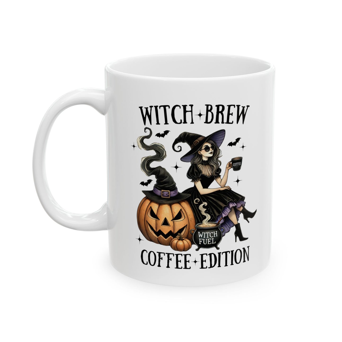 Witchy Brew Ceramic Mug, Halloween Coffee Cup, Witchy Home Decor, Unique Gift for Halloween Lovers, Spooky Kitchenware