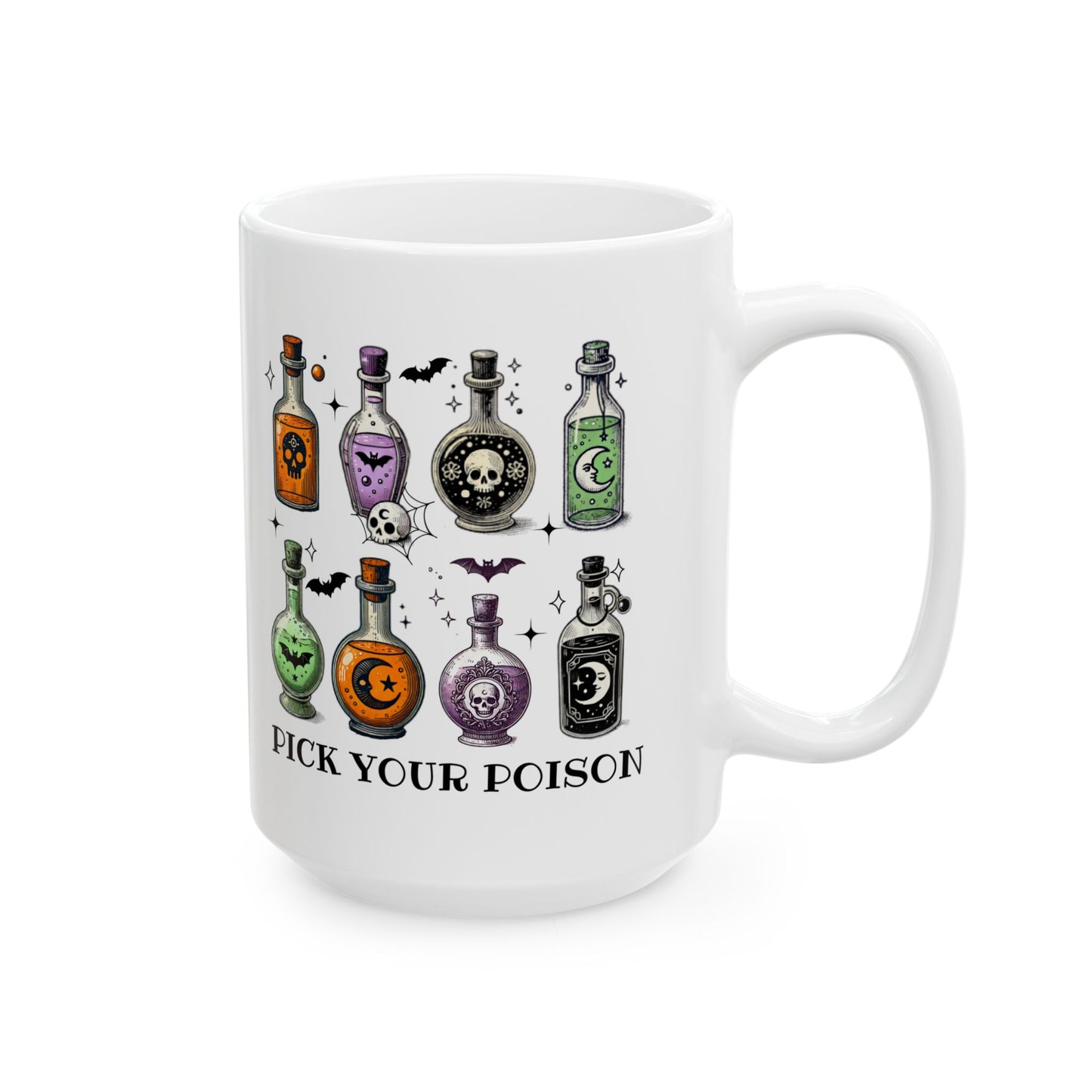 Potion-themed Ceramic Mug, Halloween Coffee Cup, Witchy Drinkware, Gift for Witch Lovers, Perfect for Spooky Season