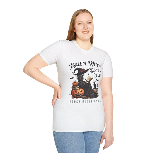 Salem Witch Book Club T-Shirt, Halloween shirt, Book lover gift, Cat lover apparel, Witchy clothing, Cozy fall outfit