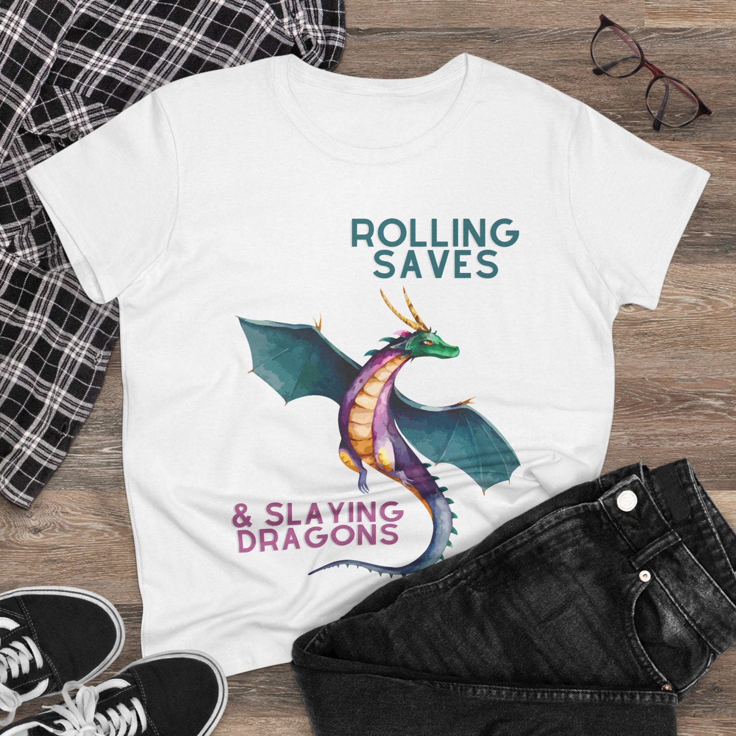 Rolling Saves & Slaying Dragons Women's Cut T-Shirt