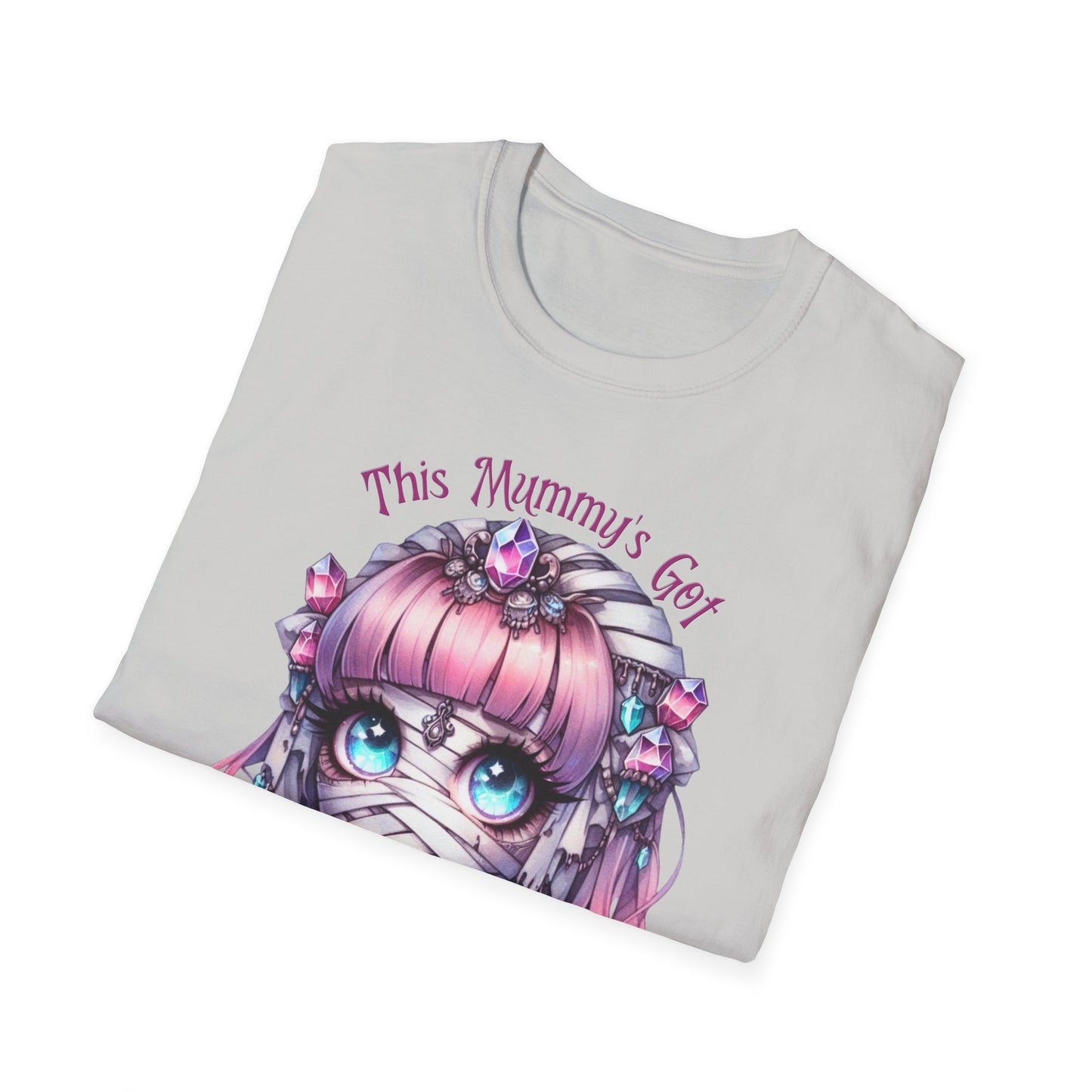 Mummy Pink Vibes T-Shirt | Unisex Softstyle Tee, Cute Gift, Casual Wear, Celebrating Magic, Everyday Comfort