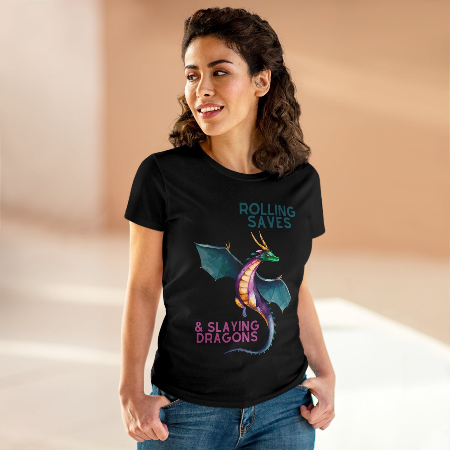 Rolling Saves & Slaying Dragons Women's Cut T-Shirt