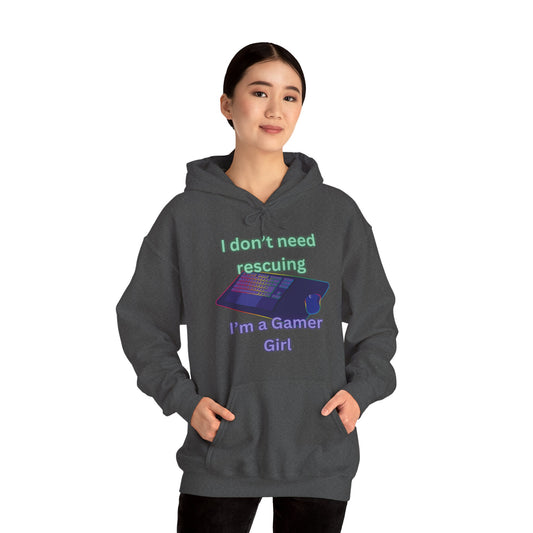 Gamer Girl Hoodie with Green & Purple Lettering