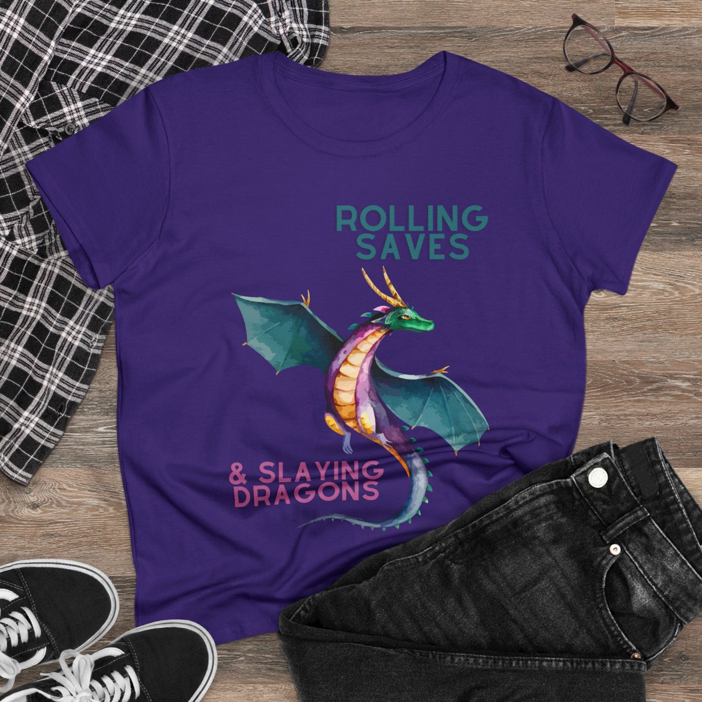 Rolling Saves & Slaying Dragons Women's Cut T-Shirt