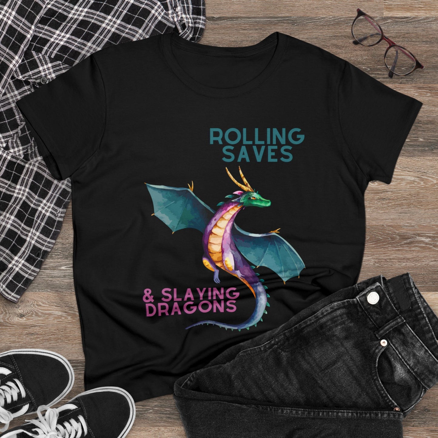 Rolling Saves & Slaying Dragons Women's Cut T-Shirt